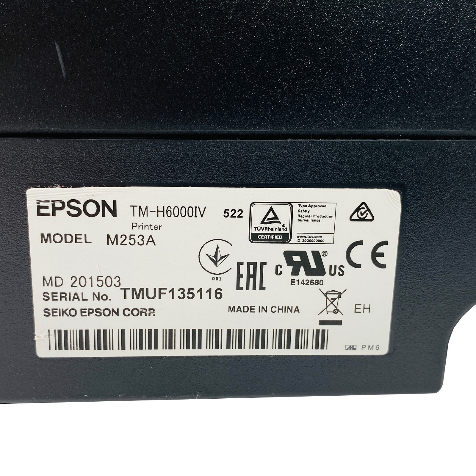 TESTED Epson TM-H6000IV Multi-function POS Receipt Thermal Printer Endorser USB