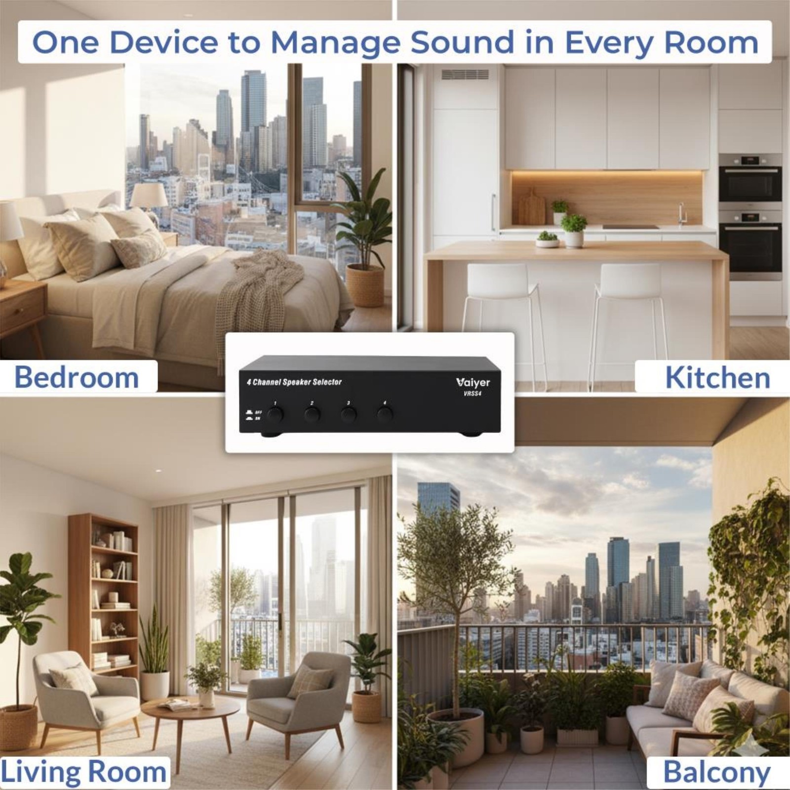 Home Theatre System Kit 2000W Bluetooth Amplifier w/8qty ×5.25" Ceiling Speakers