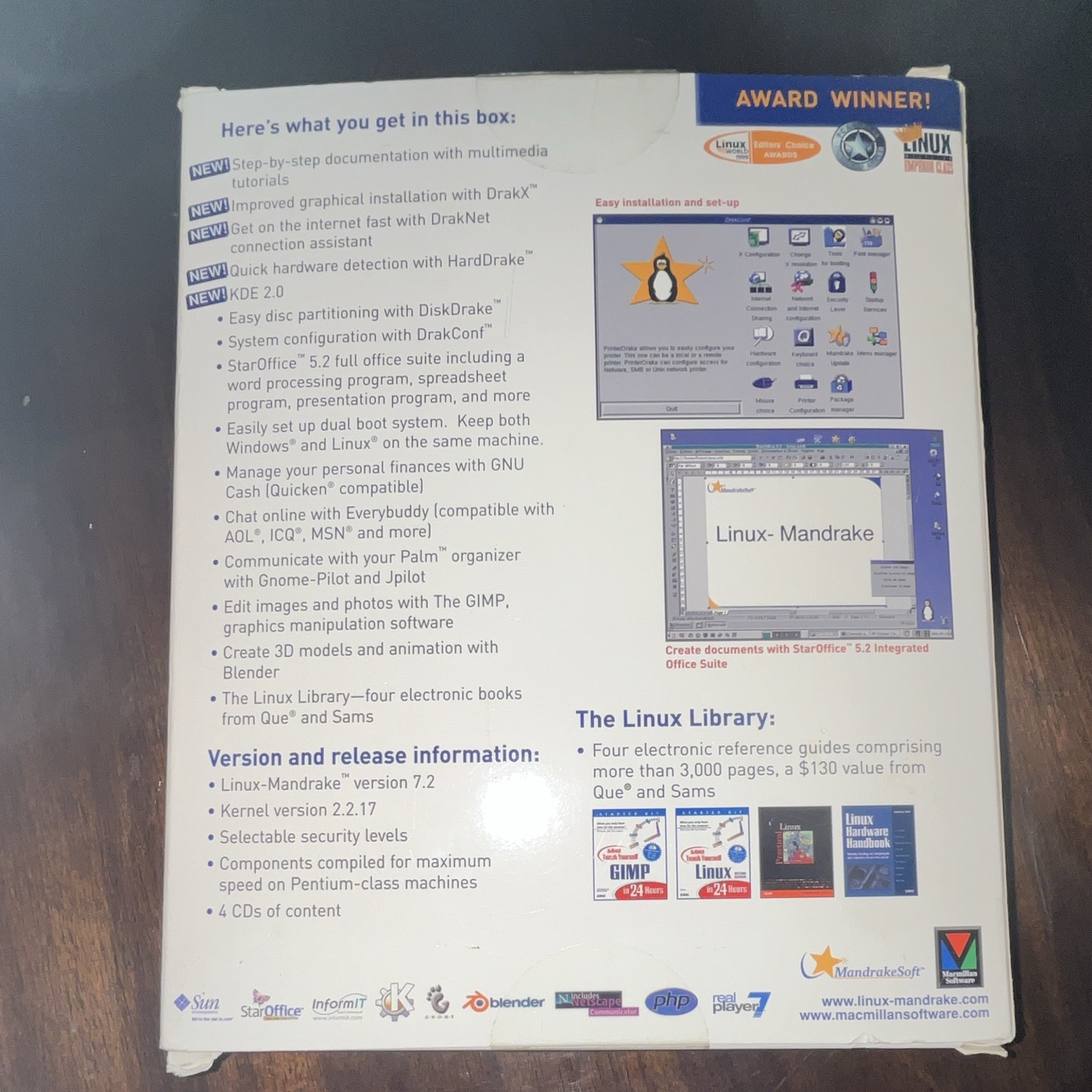 MandrakeSoft Linux-Mandrake 7.2 Complete Operating System for Linux CD