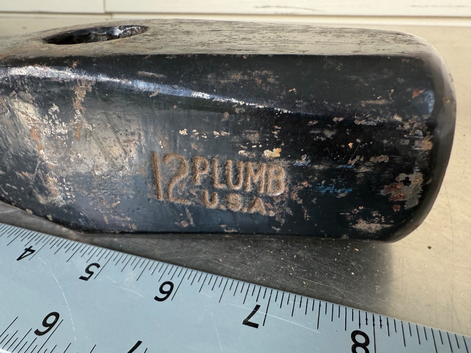 VTG Plumb Sledge Hammer Head 12 Pounds Solid Steel  Blacksmith