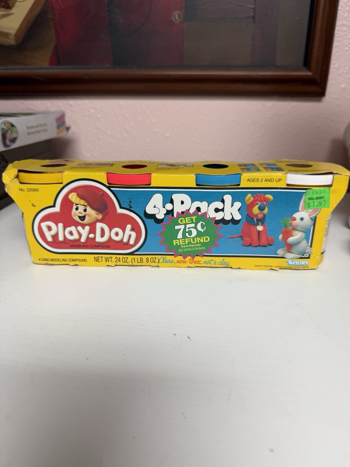 Vintage 1987 4 Pack Of Playdoh