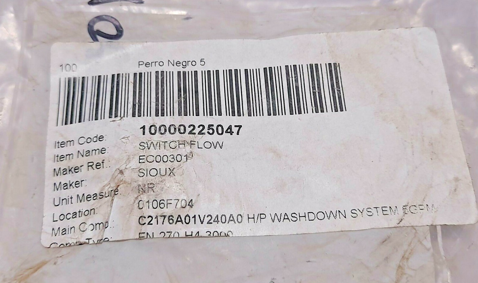 Sioux EC00301 Flow Switch Max 250Bar 3500Psi