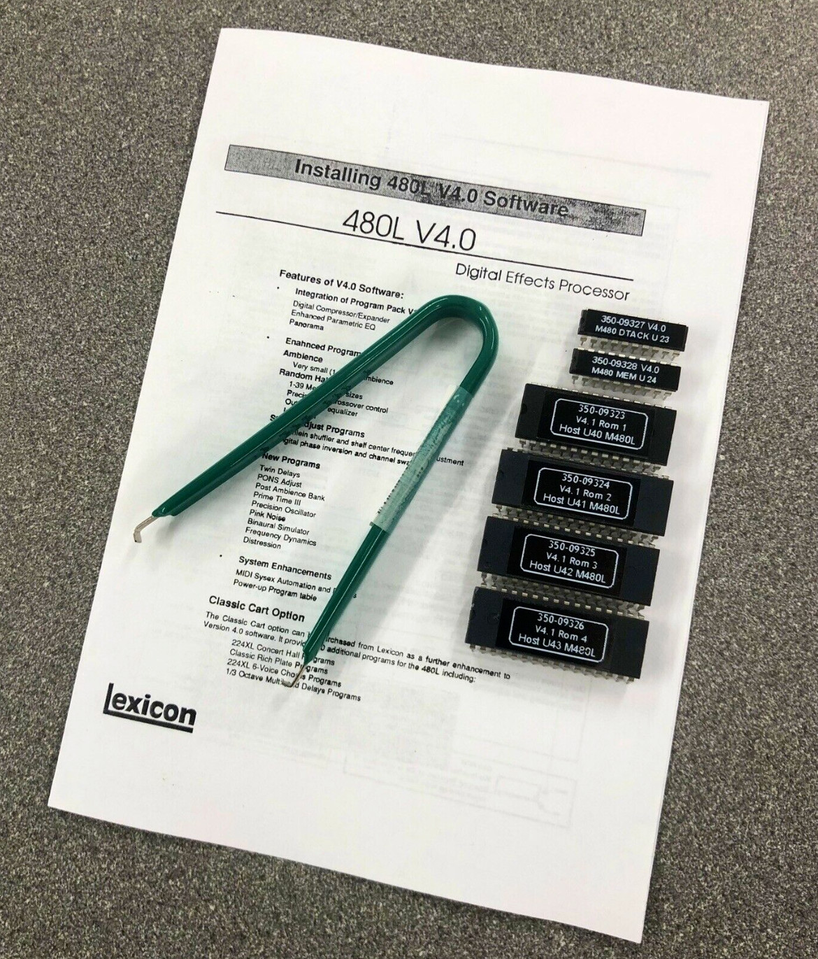 ☆ Lexicon 480L Reverb Final v4.1 GAL Eprom Firmware Upgrade Kit Classic Cart ☆