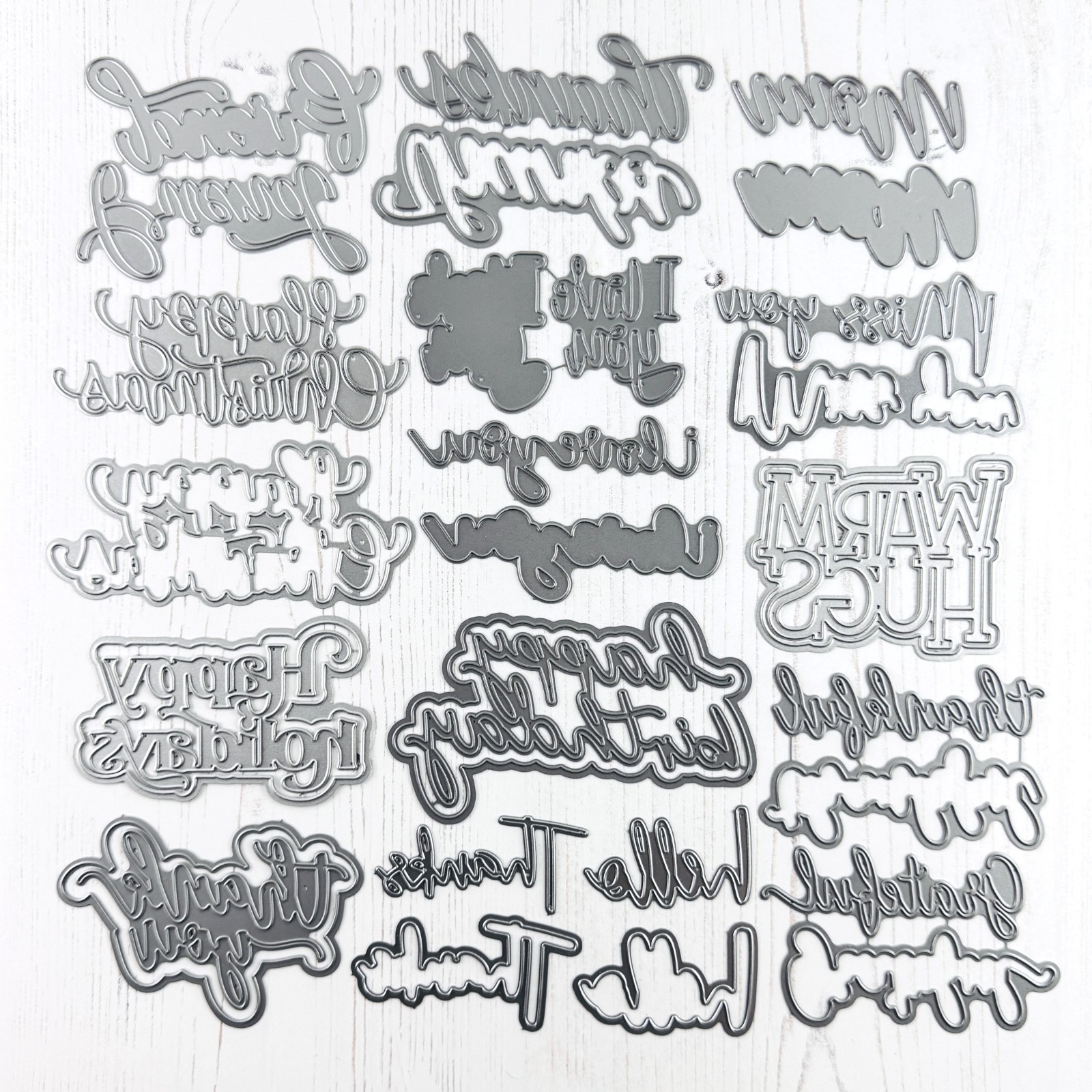 Simon Says Stamp Dies - Assorted Sentiments with shadow die (YOU CHOOSE)