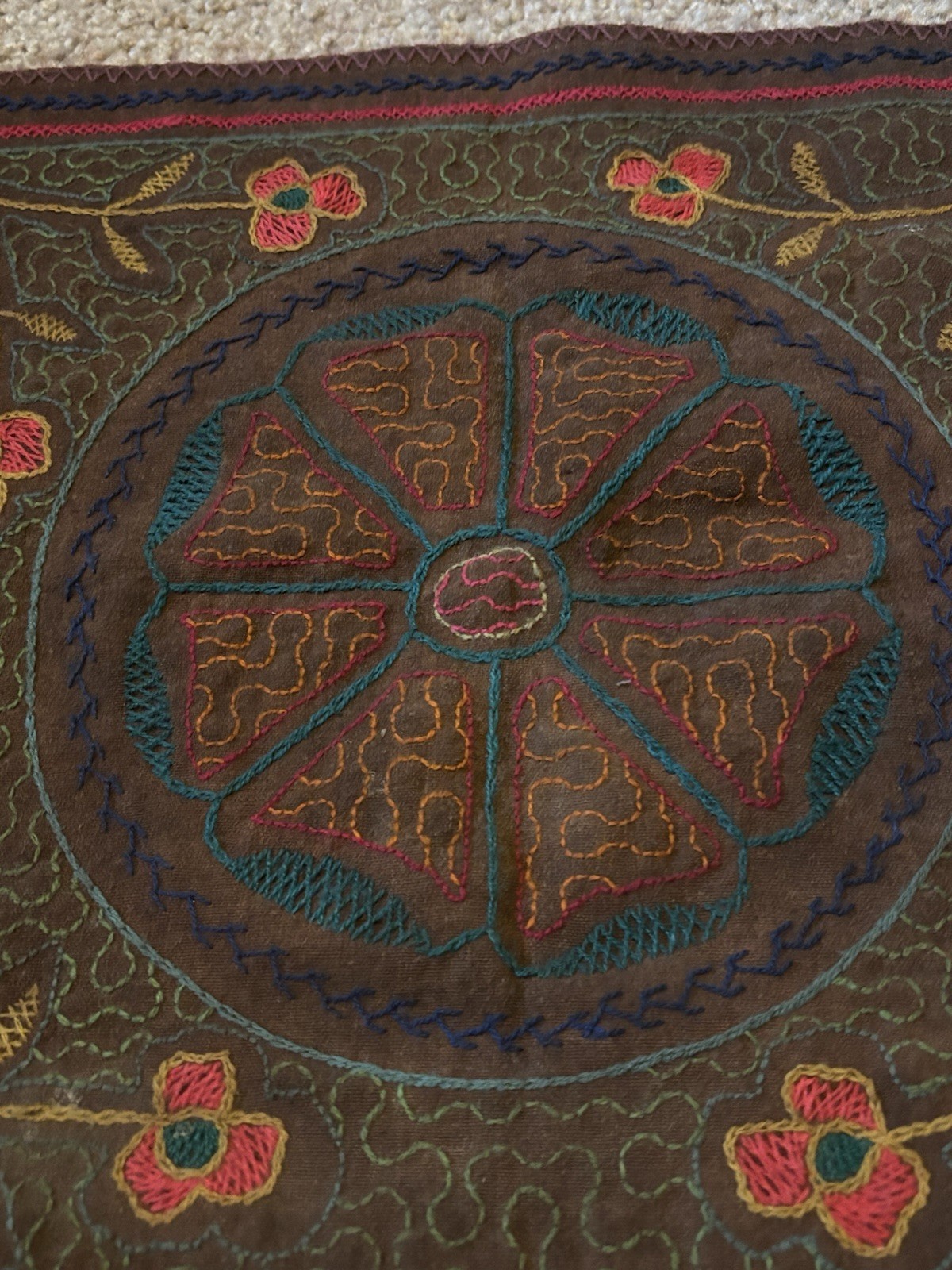 Shipibo Ayahuasca Tapestry (13 3/4” X 15 1/2”)