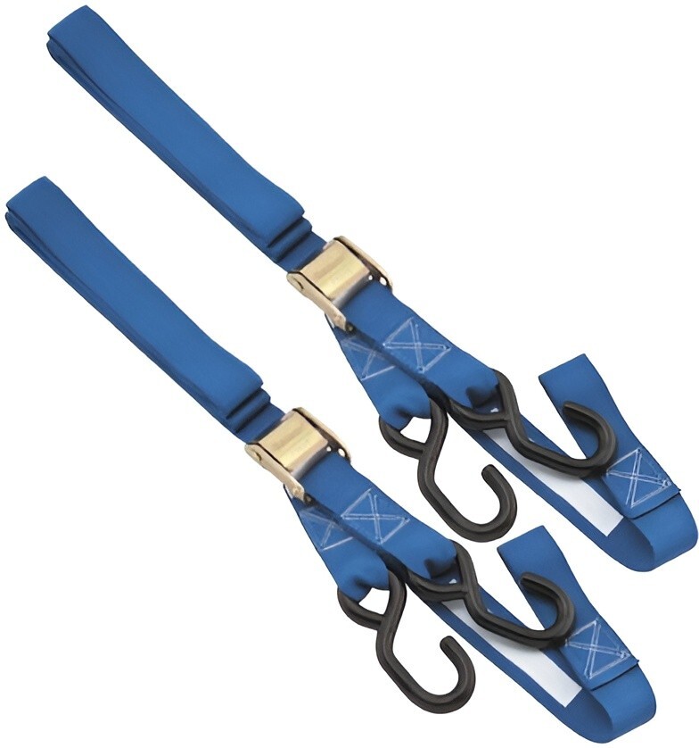 BikeMaster 100518 1.5" Blue Integrated Soft Hook Tie-Down