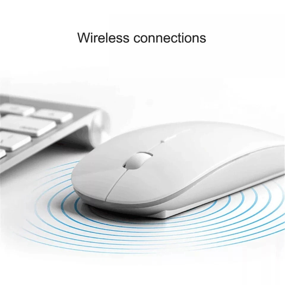 Optical Mouse Mice 2.4GHz USB Wireless For Apple Mac Macbook Pro Air PC White