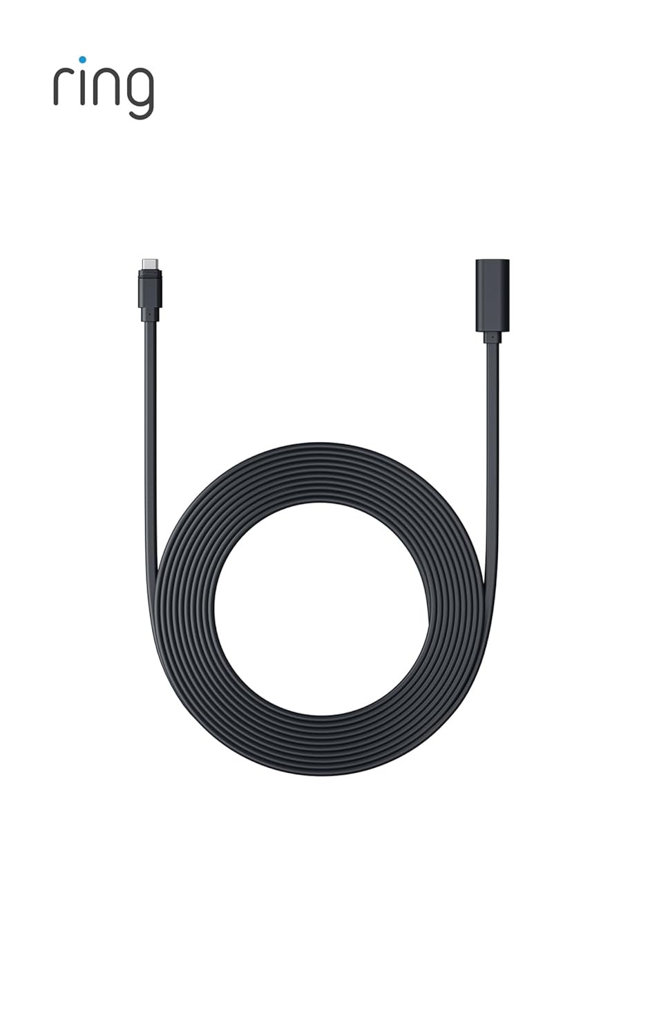 10 Ft. USB-C Extension Cable for USB-C Solar Panels and Cameras, Black — Compati