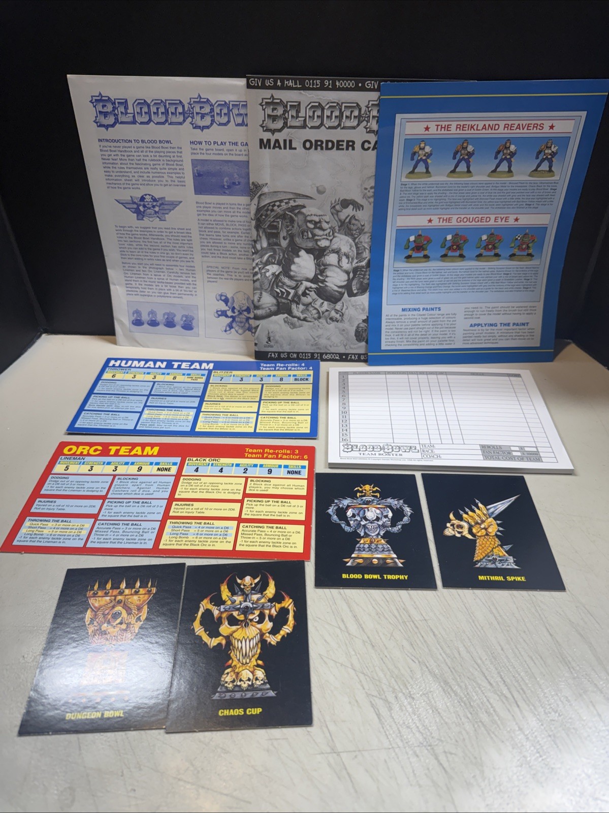 GW Blood Bowl Death Zone Games Workshop Random Lot W/ Team Roster Pad Plus More
