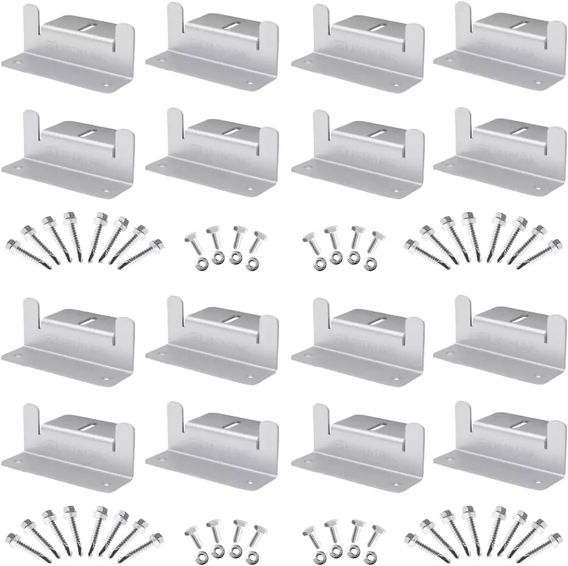 SUNMAK 16 Units per Set Solar Panel Mounting Z Brackets Solar Panel Mounting...