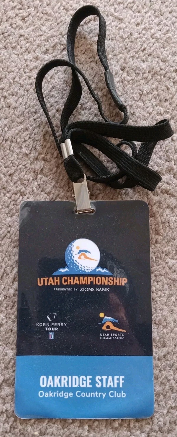 Korn Ferry Tour Utah Golf Championship Oakridge Country Club Laminate Entry Pass