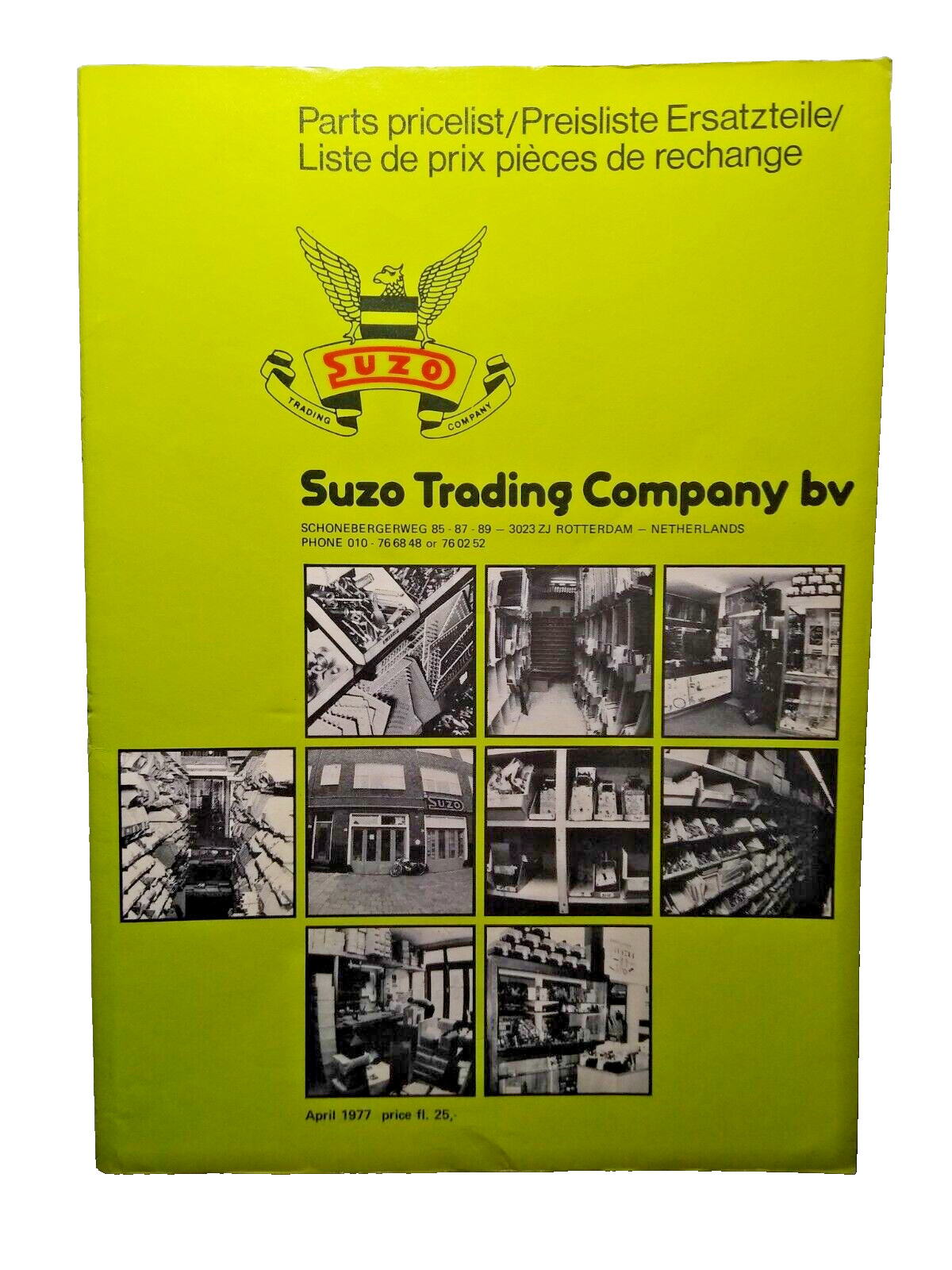 Suzo Trading Company 1977 Vintage Amusement Arcade Pinball Parts Price Catalog