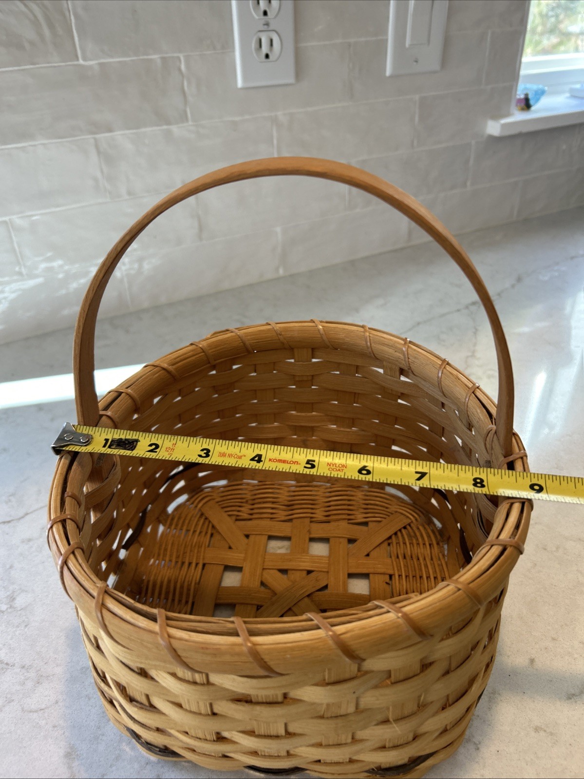 Handmade Artist Signed Woven Basket 8”-9” Square