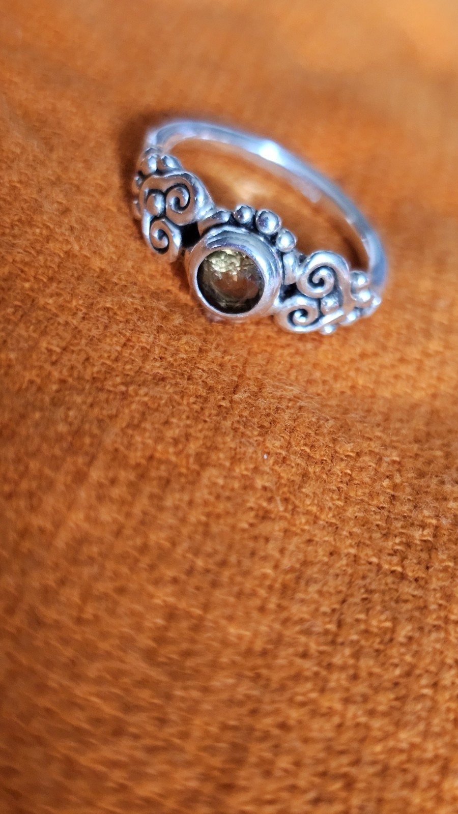 Hand Crafted Womens 925 Ring  Citrine Sz 6.5  Local Jeweler In Williamsport Pa