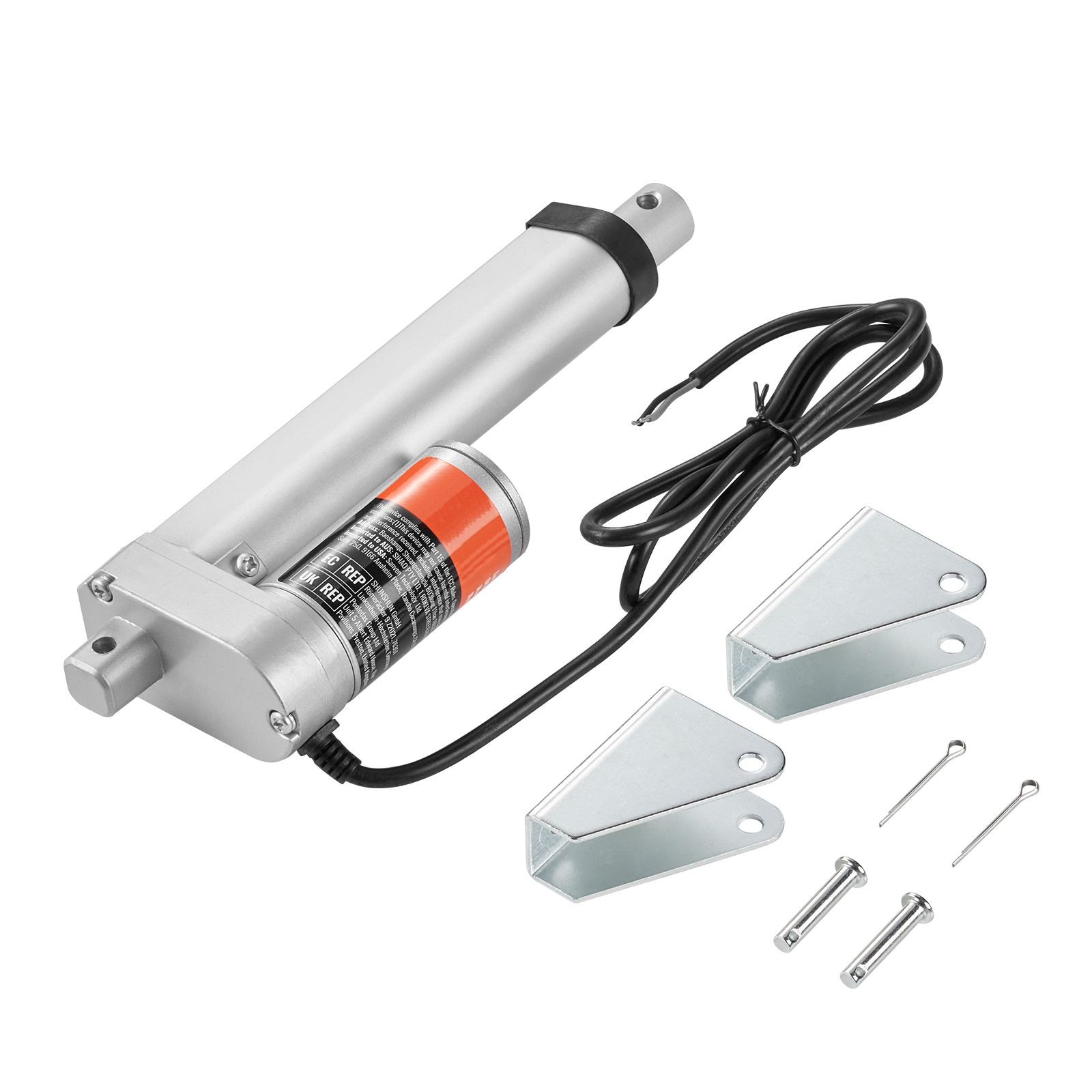 12V 4-Inch Linear Actuator 330lbs, 0.19in/s Speed, IP54 Protected