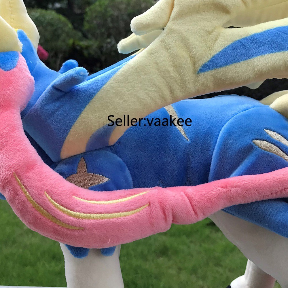 2Pcs Galar Region Zamazenta Shield & Zacian Sword Plush Stuffed Toys Soft Doll
