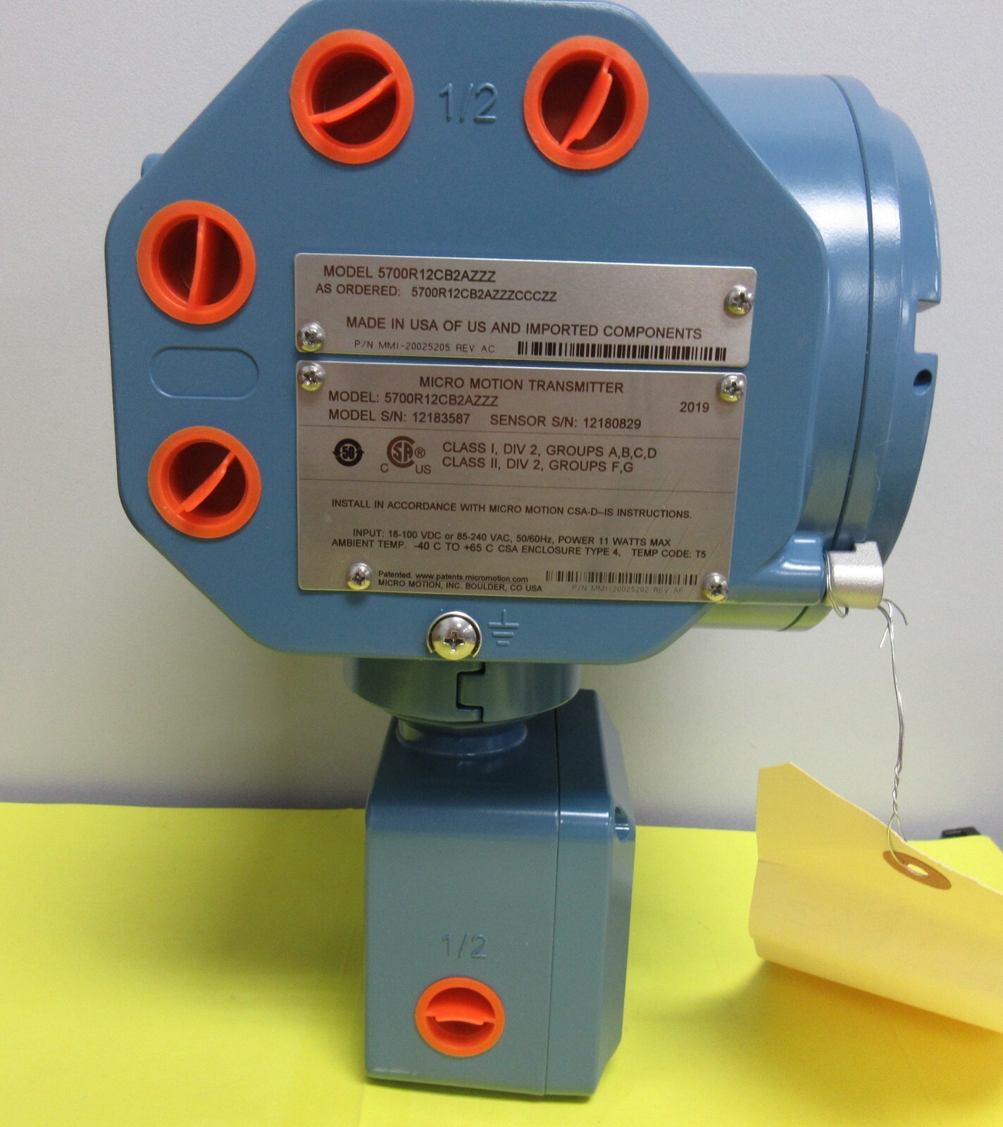 Emerson Micro Motion Elite Coriolis Meter, Transmitter