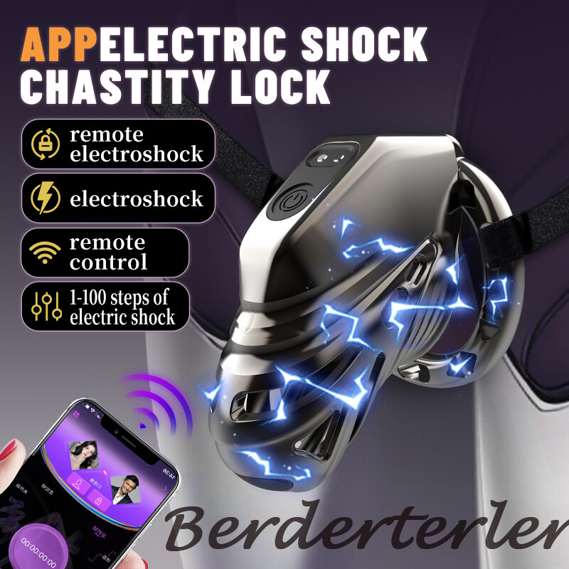 APP Shock Chastity Cage Male Cage Remote Control Chastity Device Lock Rings Men