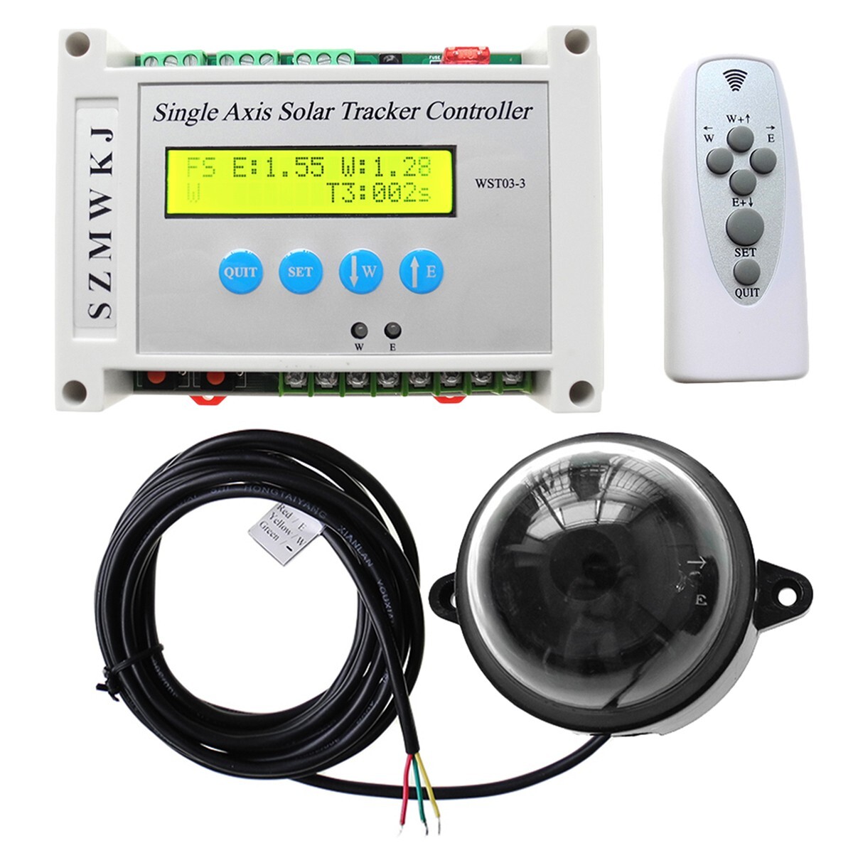 LCD Single Axis Solar Tracker Controller DIY Solar Panel Auto Tracking Track Kit