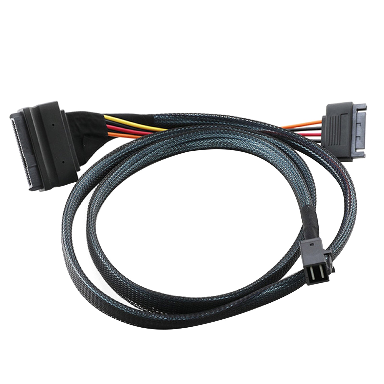HD SAS SFF-8643 Internal 12GB/s to U.2 SFF-8639 NVMe SSD With SATA Power Cable