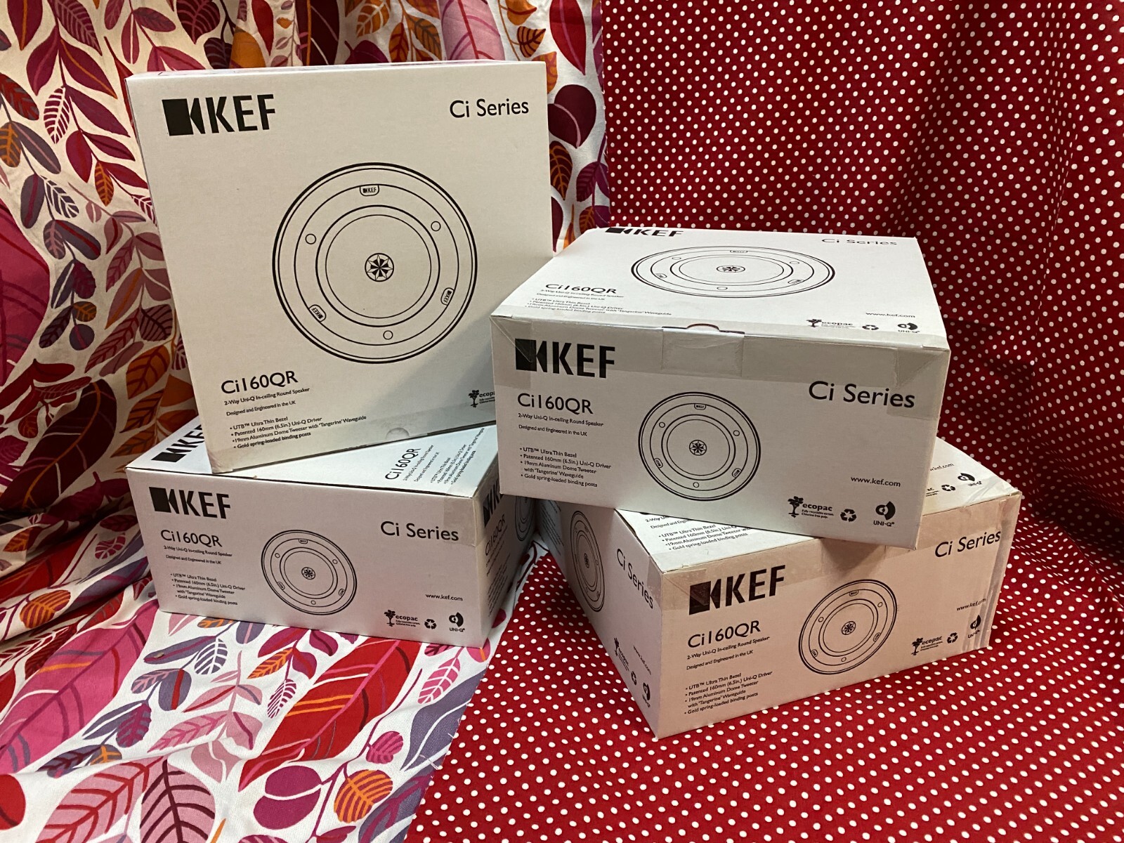 BRANDNEW  KEF Ci160QR Round InCeiling Speaker Architectural Loudspeaker x 4UNITS