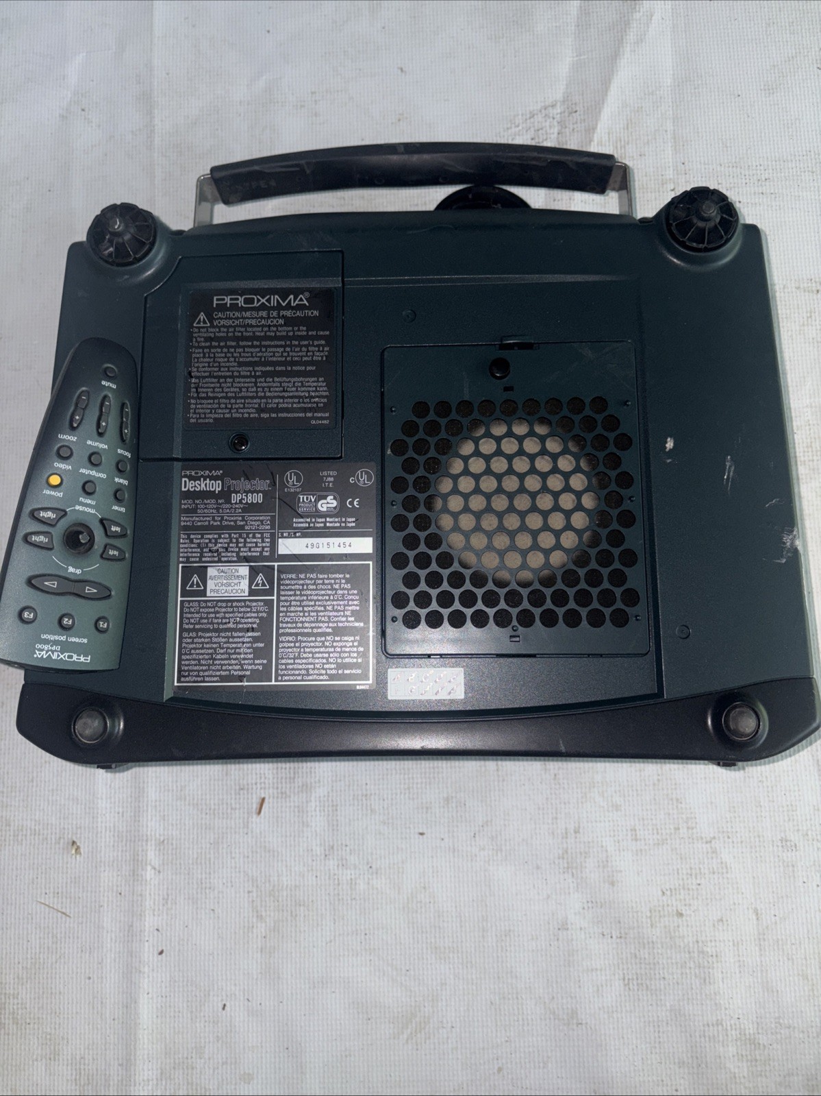 PROXIMA 5800 DESKTOP VIDEO PROJECTOR With Remote, Tested