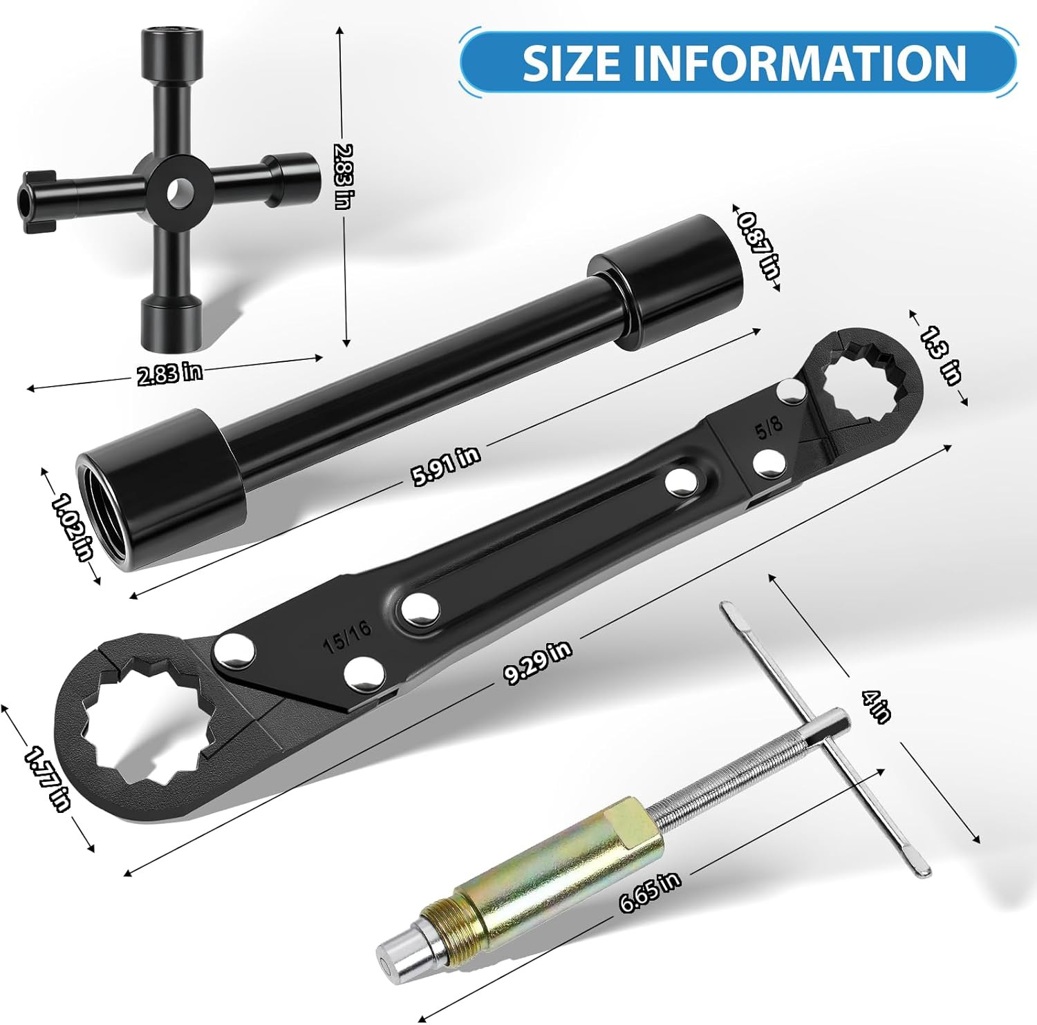 Plumbing Tools, Angle Stop Removal Tool with Compression Sleeve Puller Tool 1/2,