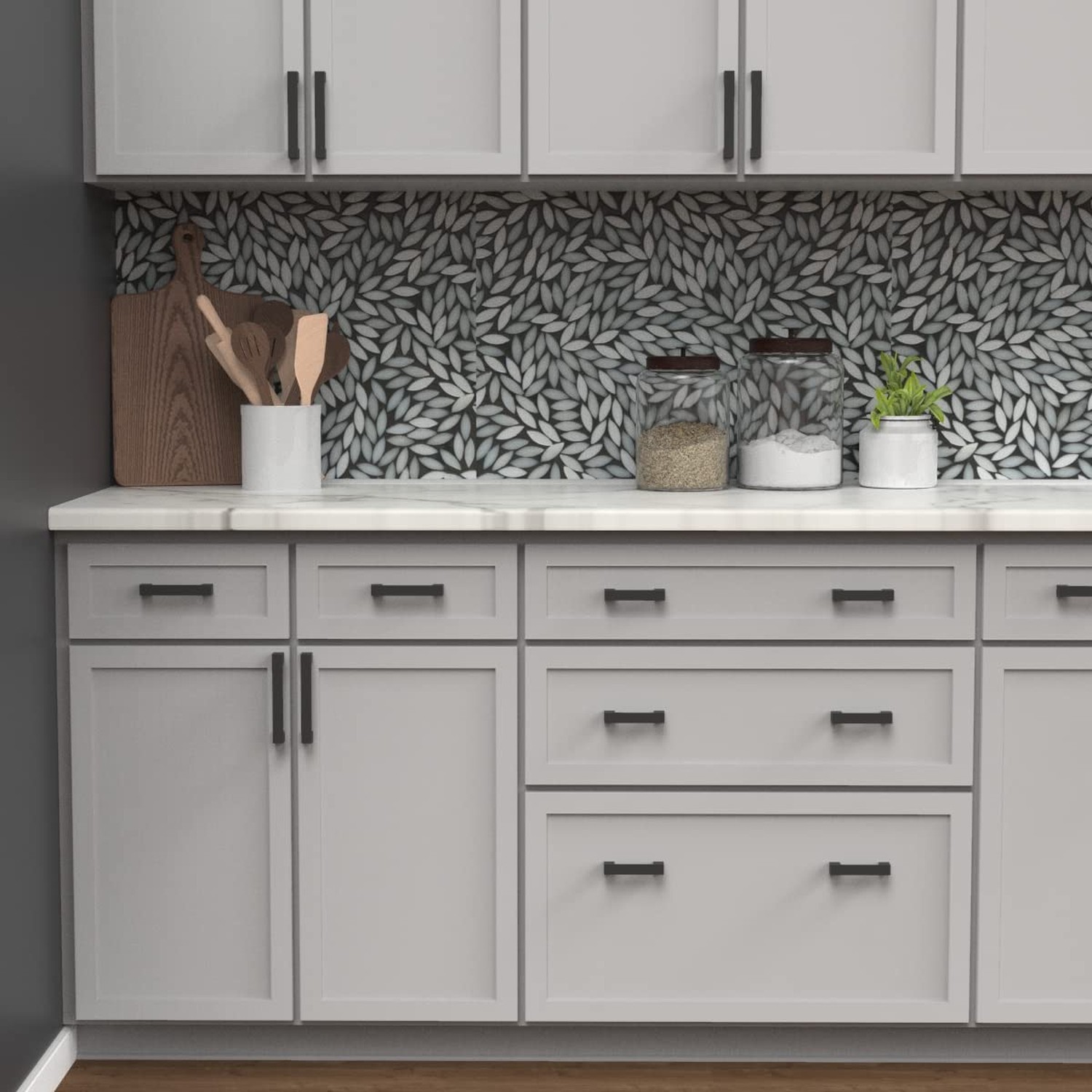 Hickory Hardware Heritage 10 Pack Square Cabinet Pulls, Low Profile Handles f...