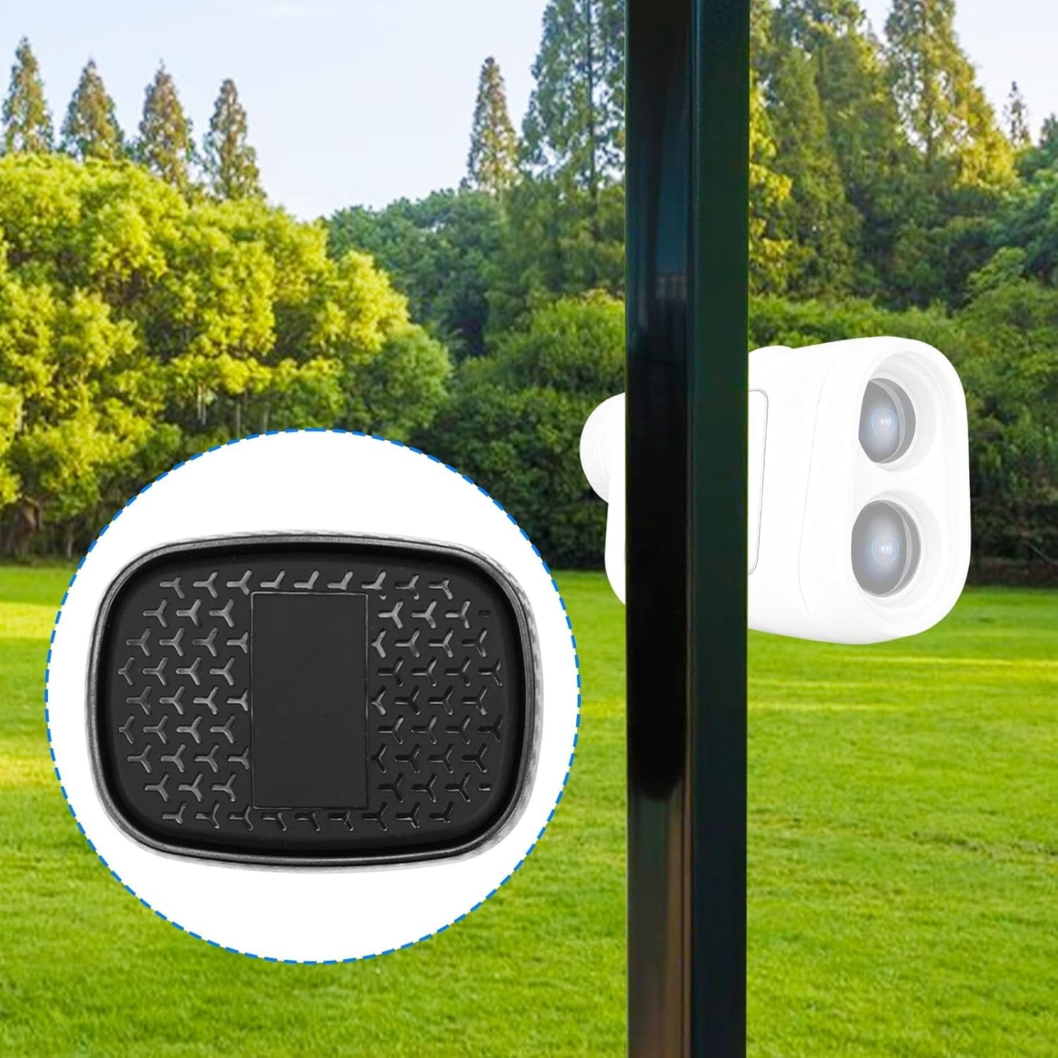 Durable Magnetic Golf Rangefinder Mount with Washers - Black Golf Cart Accessory