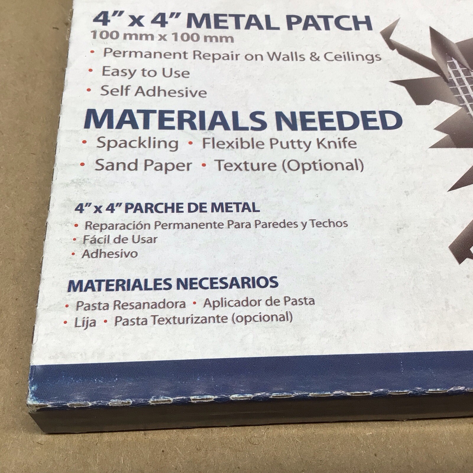 Red Devil 1214 Onetime Wall Repair Patch 4in x 4in Metal Patch