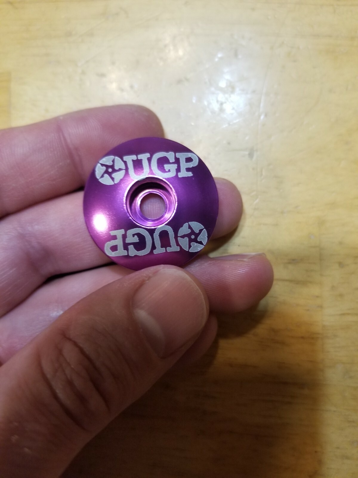UGP BMX Repop Bicycle Headset Top Cap 1 1/8" Purple Stem Cap Bike Dyno