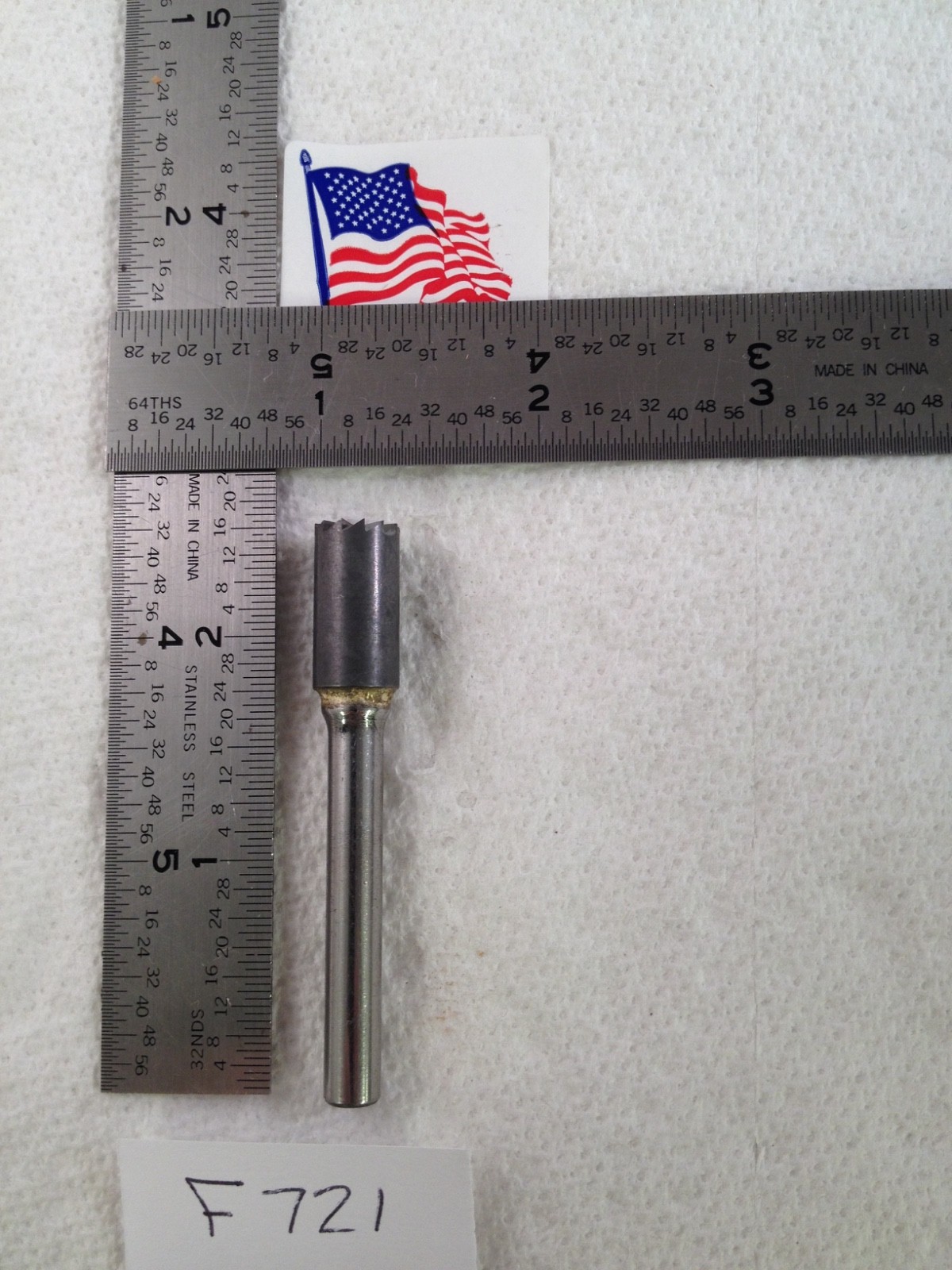 1 NEW FALCON / SGS 1/4" SHANK CARBIDE BURR. SB-3 END CUT ONLY.  USA (F721)
