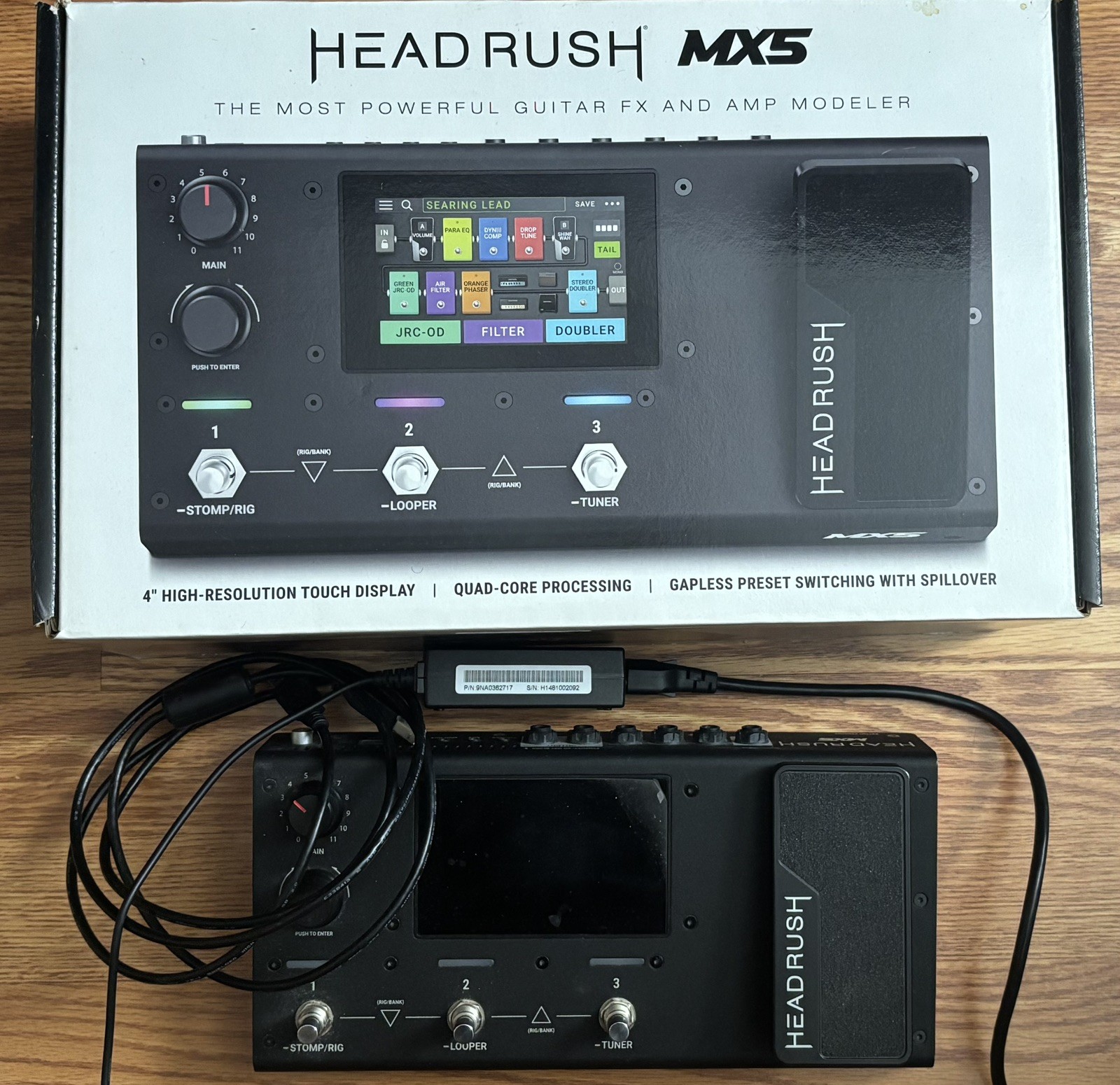 Headrush MX5 Amp Modeling Guitar Effect Processor with Box, Power Supply & more