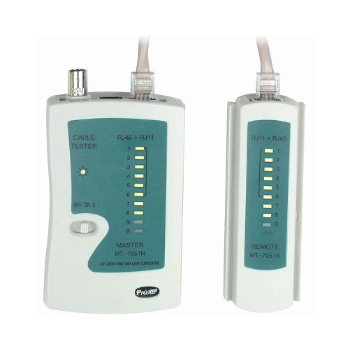 4xem 4XRJ45TESTER REMOTE NETWORK CABLE TESTER RJ45 RJ11 BNC COAX CAT5 CAT6