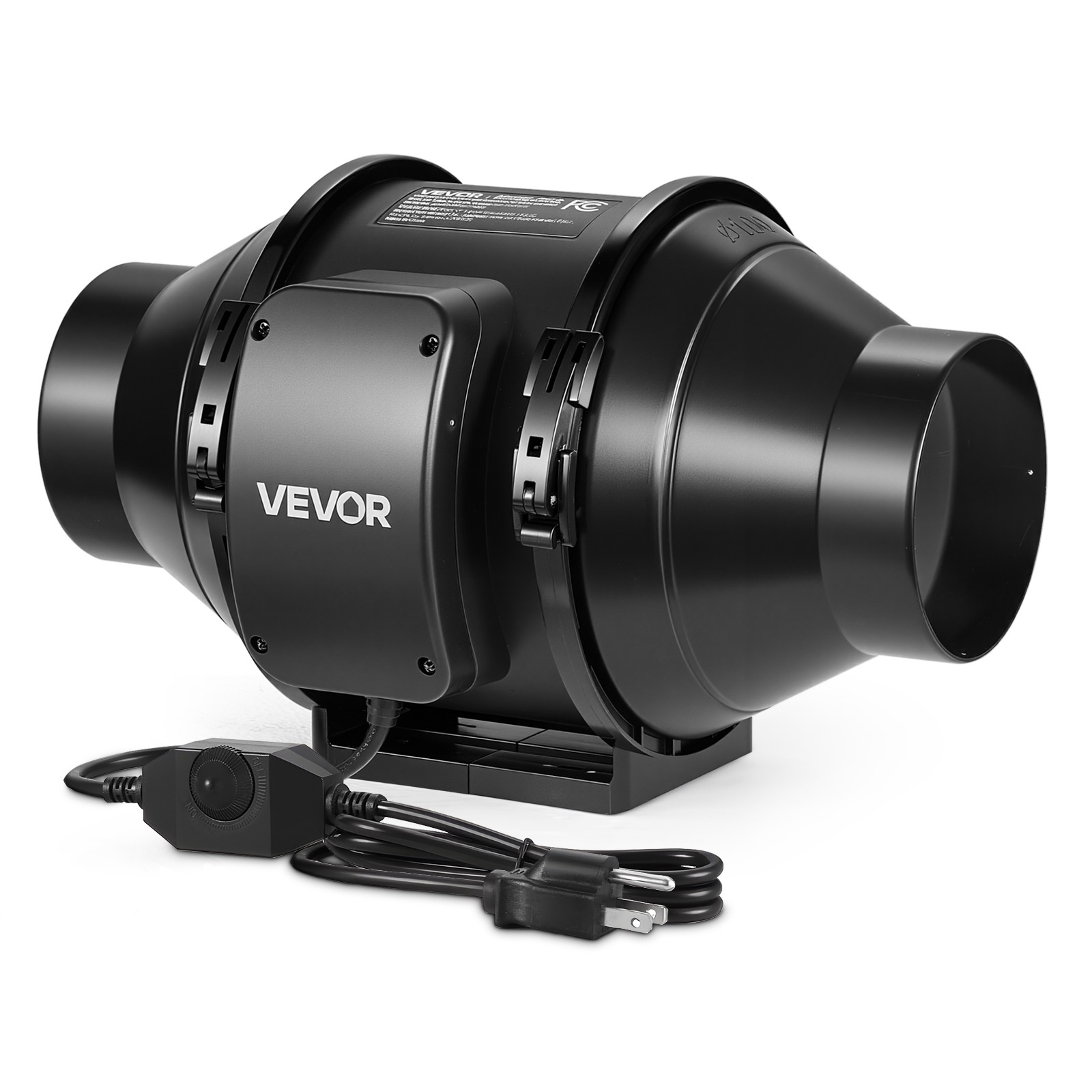 VEVOR 4in Inline Duct Fan 180CFM Ventilation Fan with Filter & Speed Controller