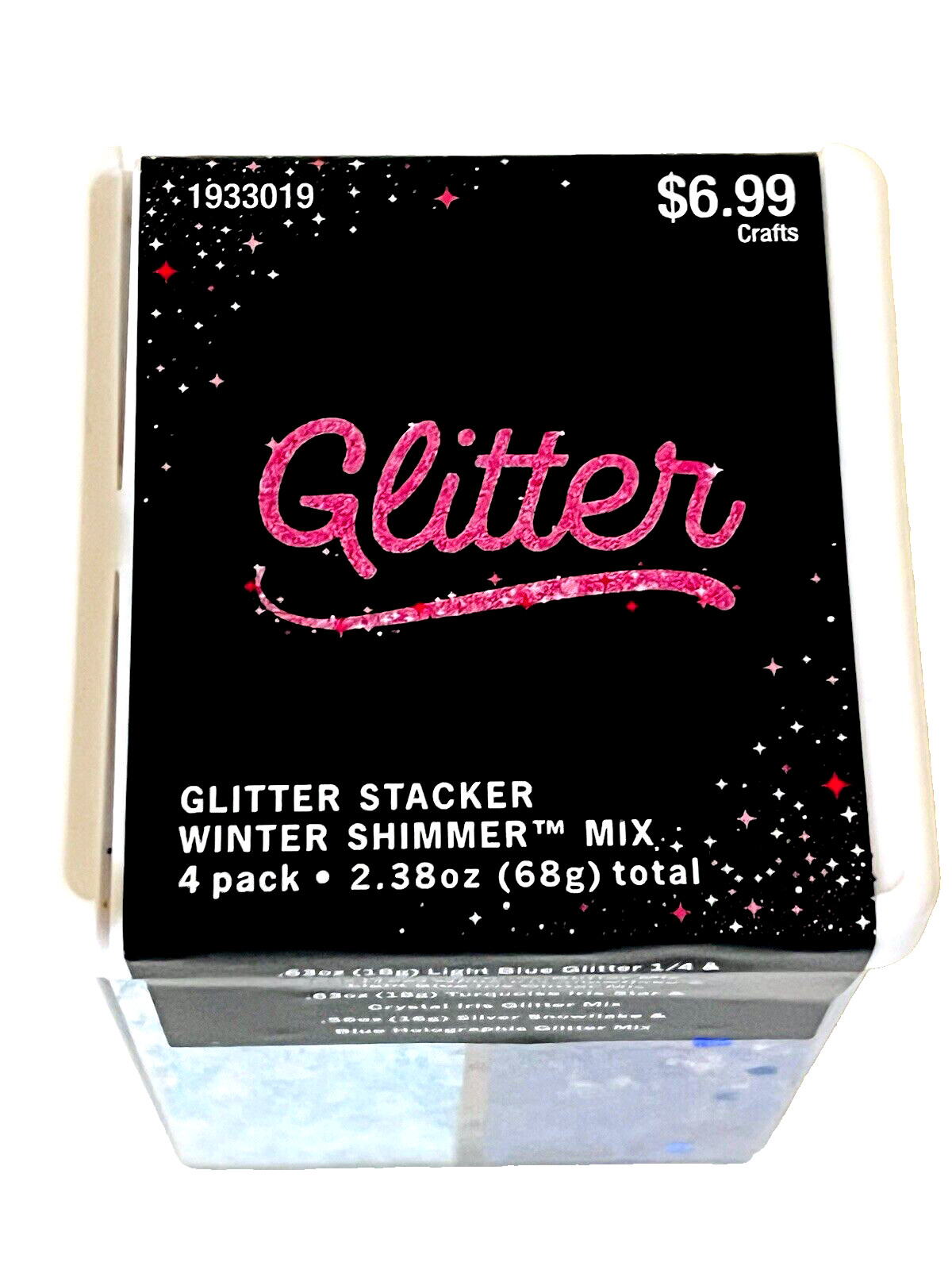 GLITTER STACKER *WINTER SHIMMER MIX* 4 PACK @ 2.38 OZ (68G) TOTAL NEW
