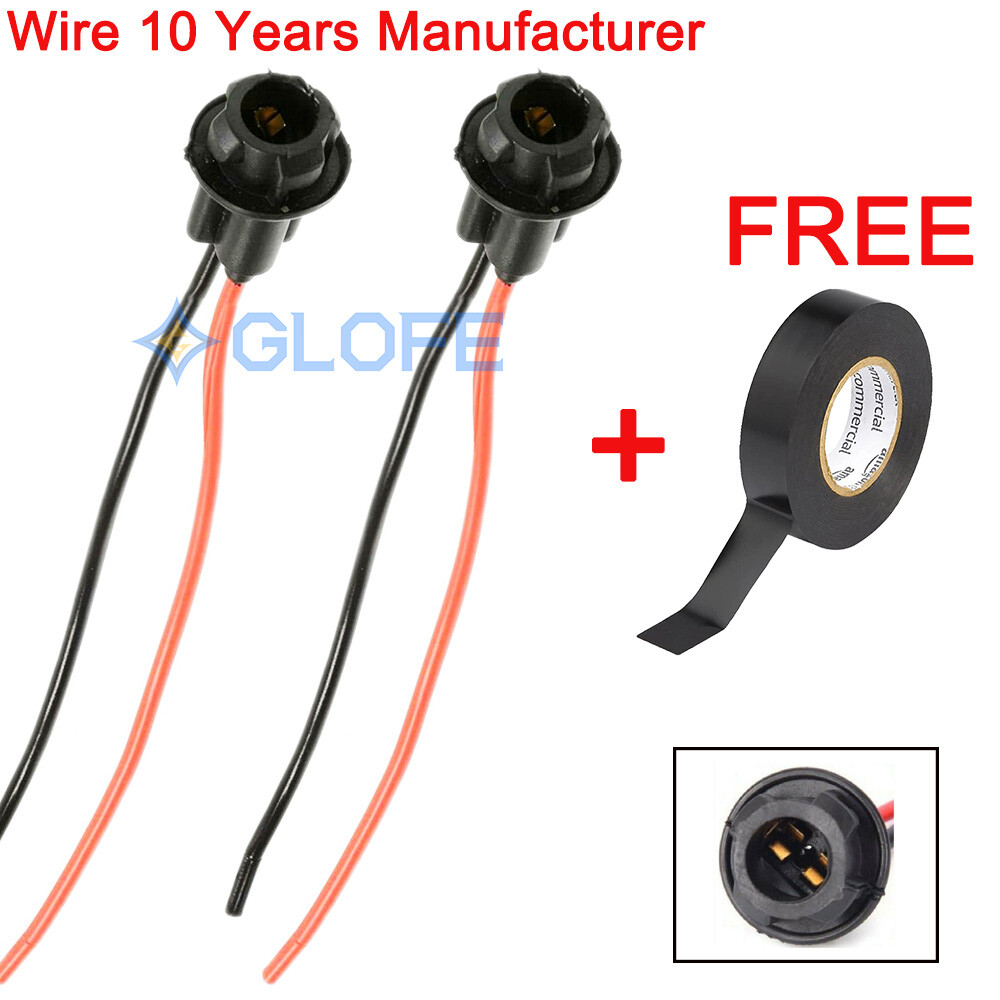 2x Pigtail Side Marker Light Bulb Socket 194 194A T10 168 T15 Fits GM Chevrolet