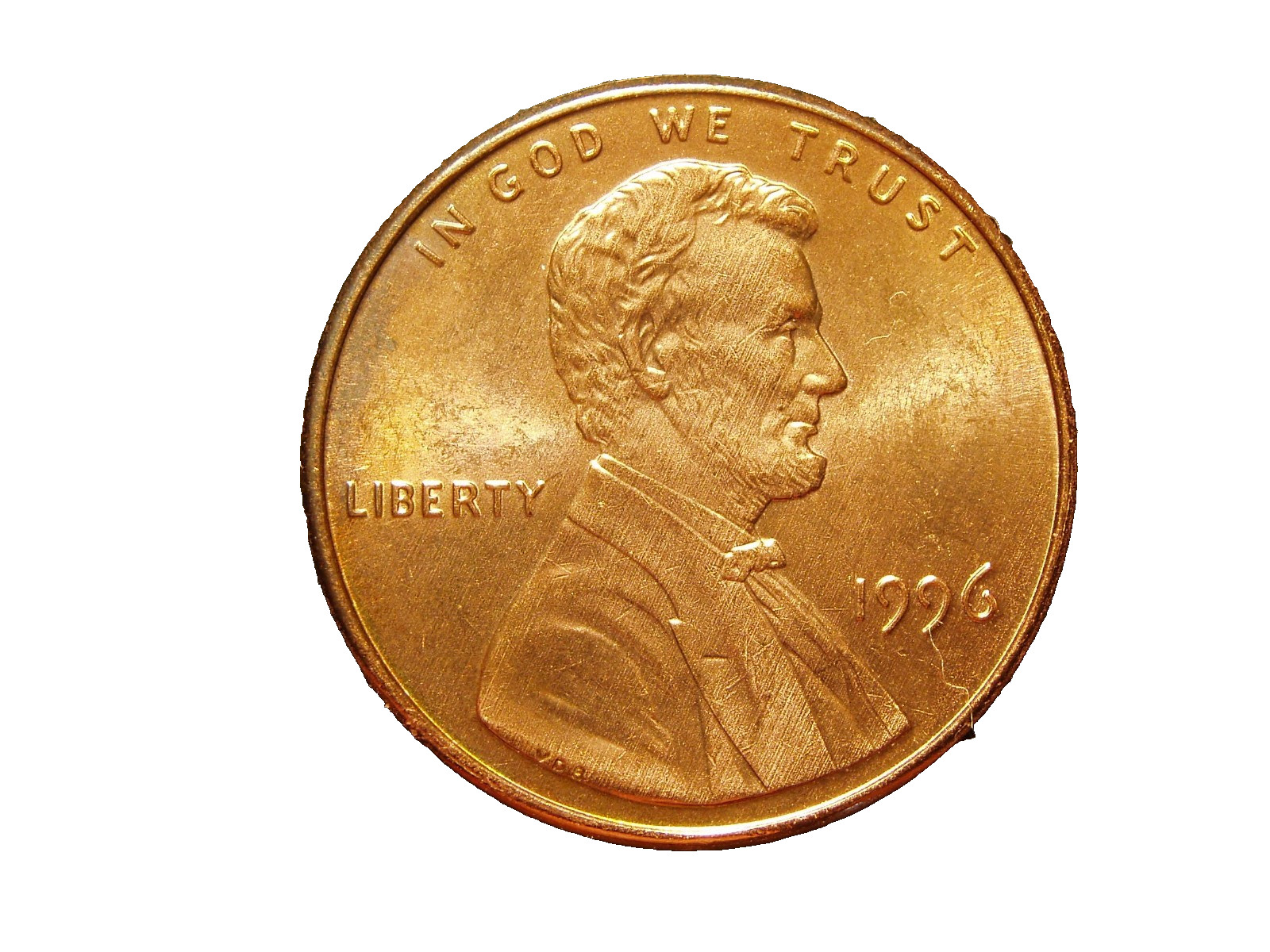1996  AU LINCOLN MEMORIAL CENT #6