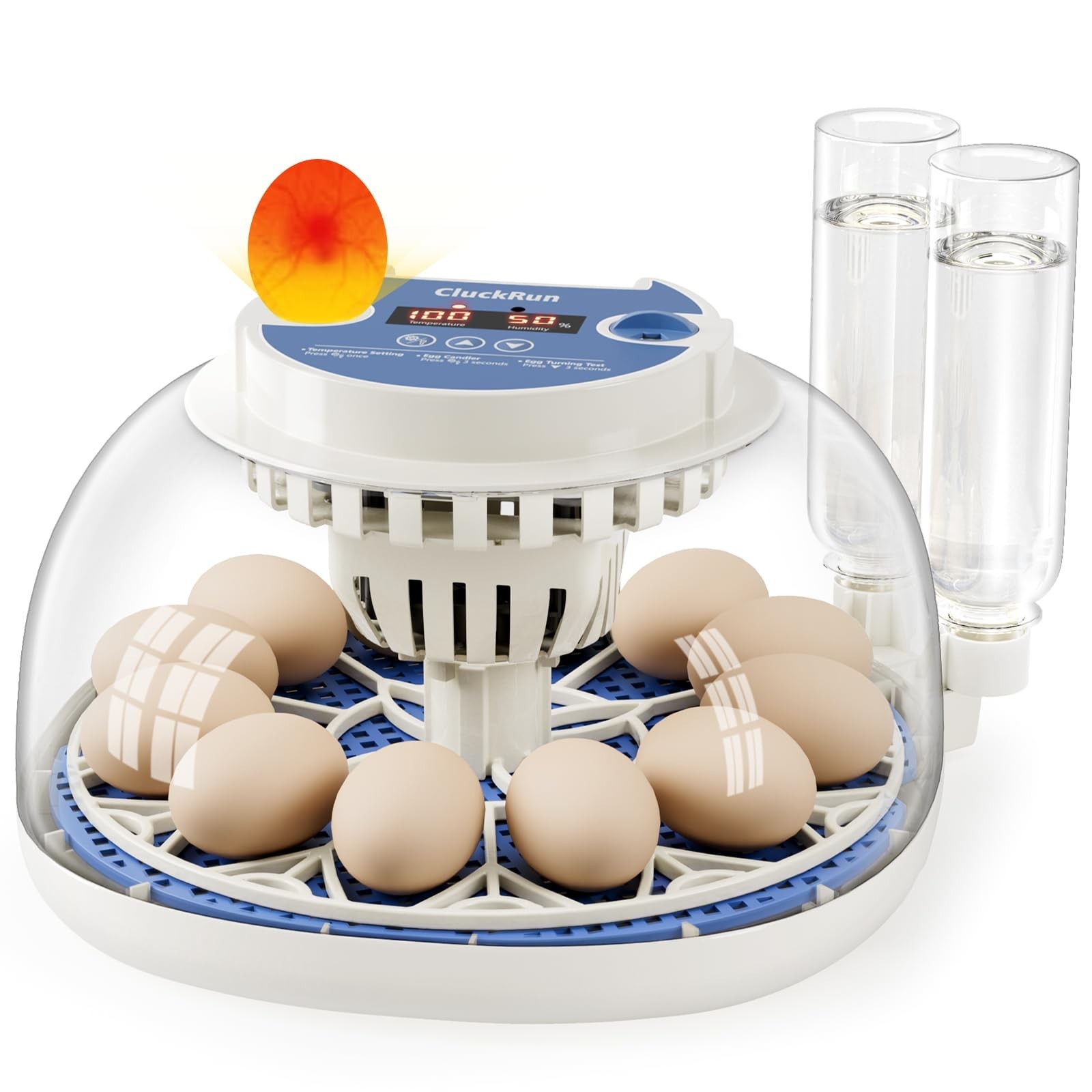 12 Egg Incubators for Hatching Eggs, Auto Turning, Temp & Humidity Control | ...
