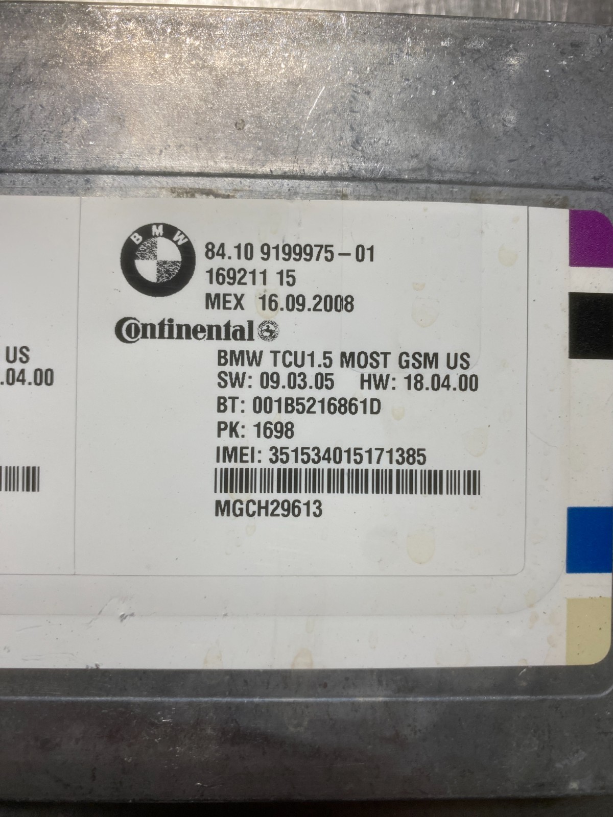 2006-2013 Bmw E90 328i Bluetooth Telematics Module 9199975-01 OEM