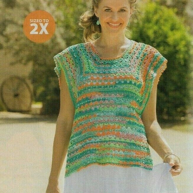 LAHAINA TOP SWEATER 5 SIZES WOMEN'S CROCHET PATTERN INSTRUCTIONS