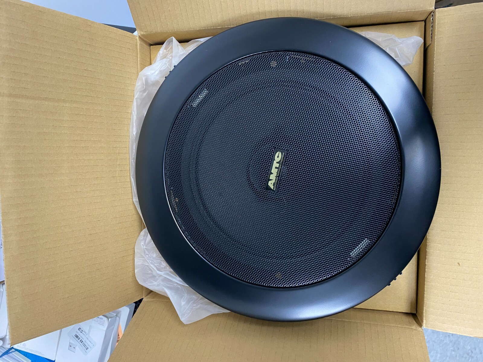 AMTC EQ-SPKRMB 8" 70V In-ceiling Recess Mount Speaker Black.