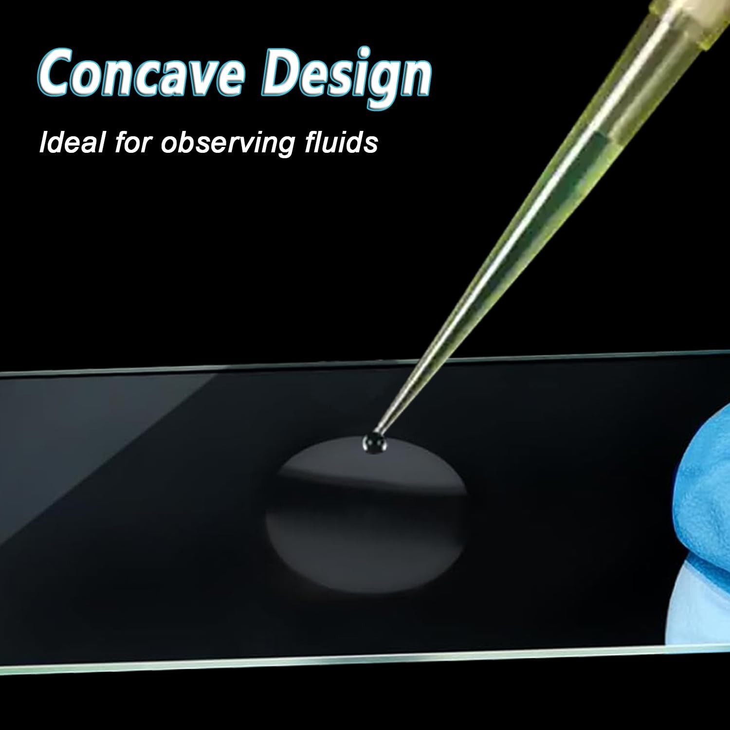 Single Depression Concave Microscope Slides, 100 Count – Ideal for Science Class