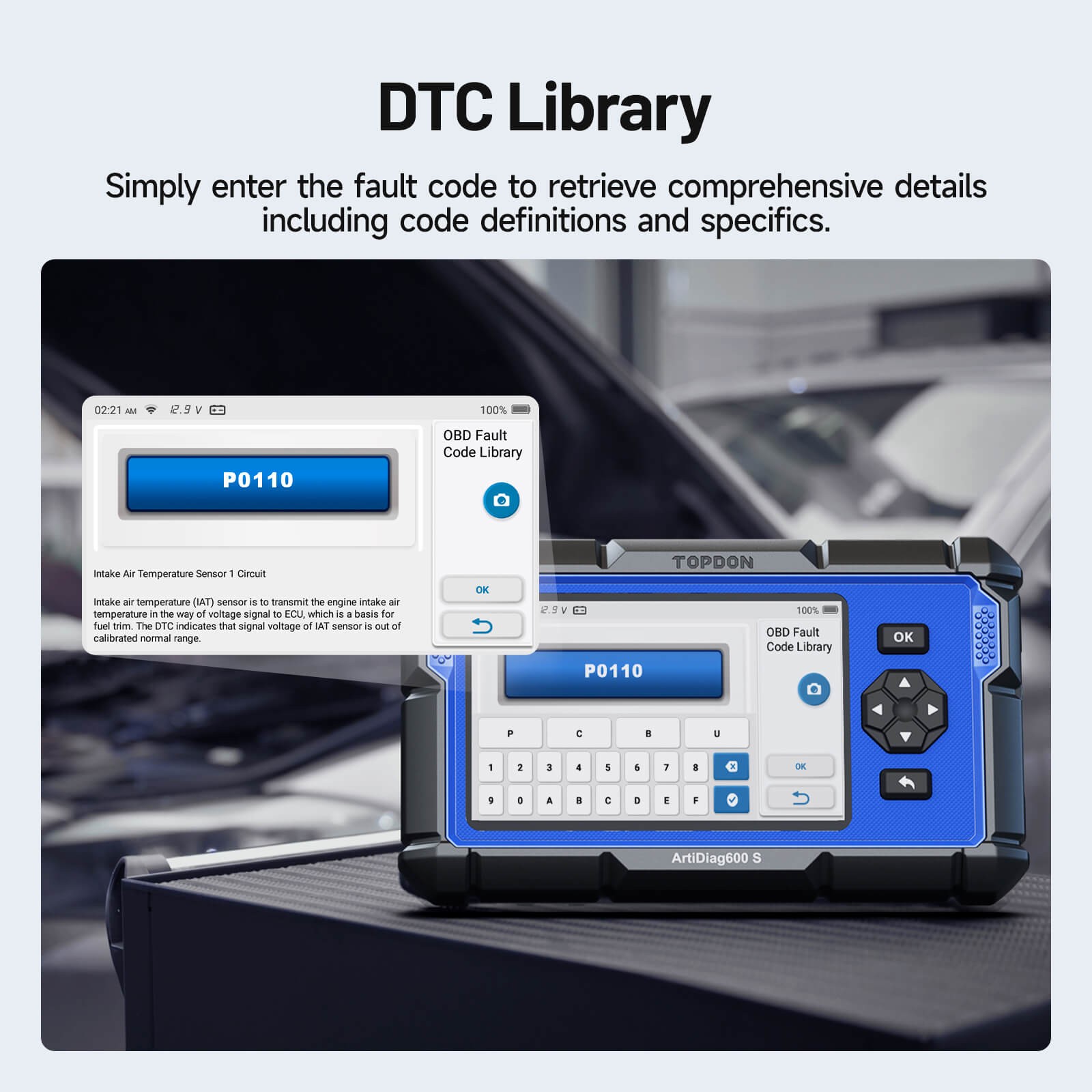 TOPDON Scanner AD600S Diagnostic Tool Lifetime Free Updates 99% Vehicle Coverage
