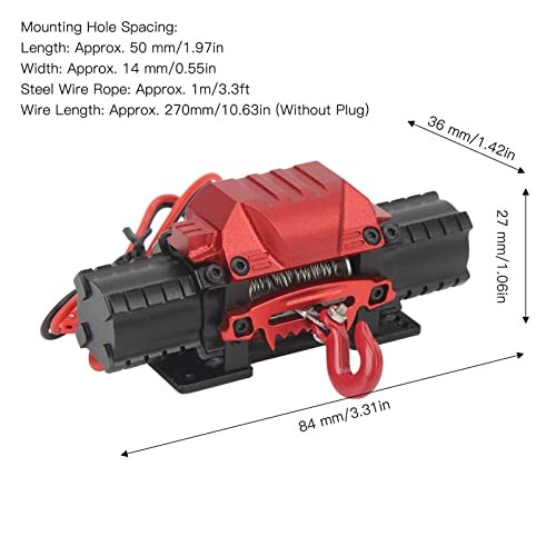 RC Car Winch, Professional Aluminium Alloy High Simulation RC Climbing Car