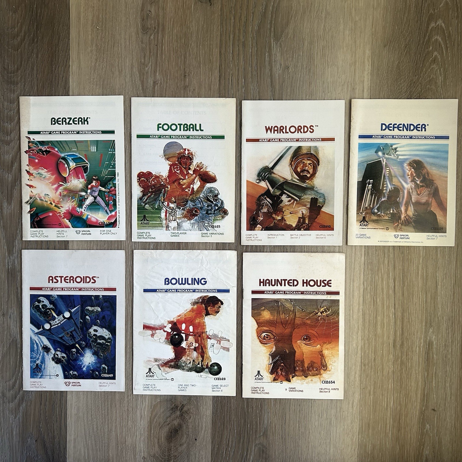 1980's Lot of 1Vintage Atari Game & Owners Manuals
