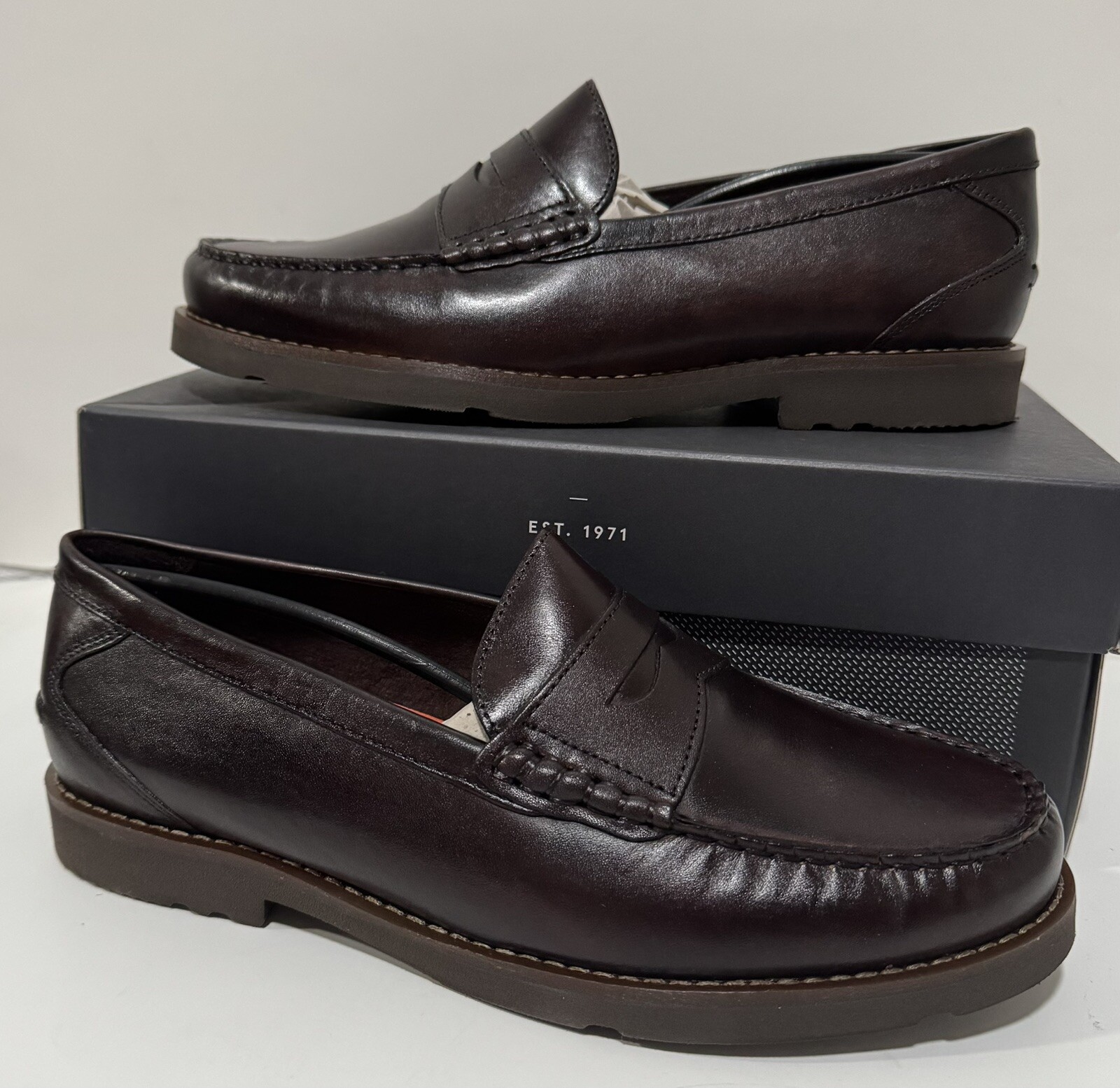 ROCKPORT PENNY CH8422 BROWN SLIP ON MEN SHOES