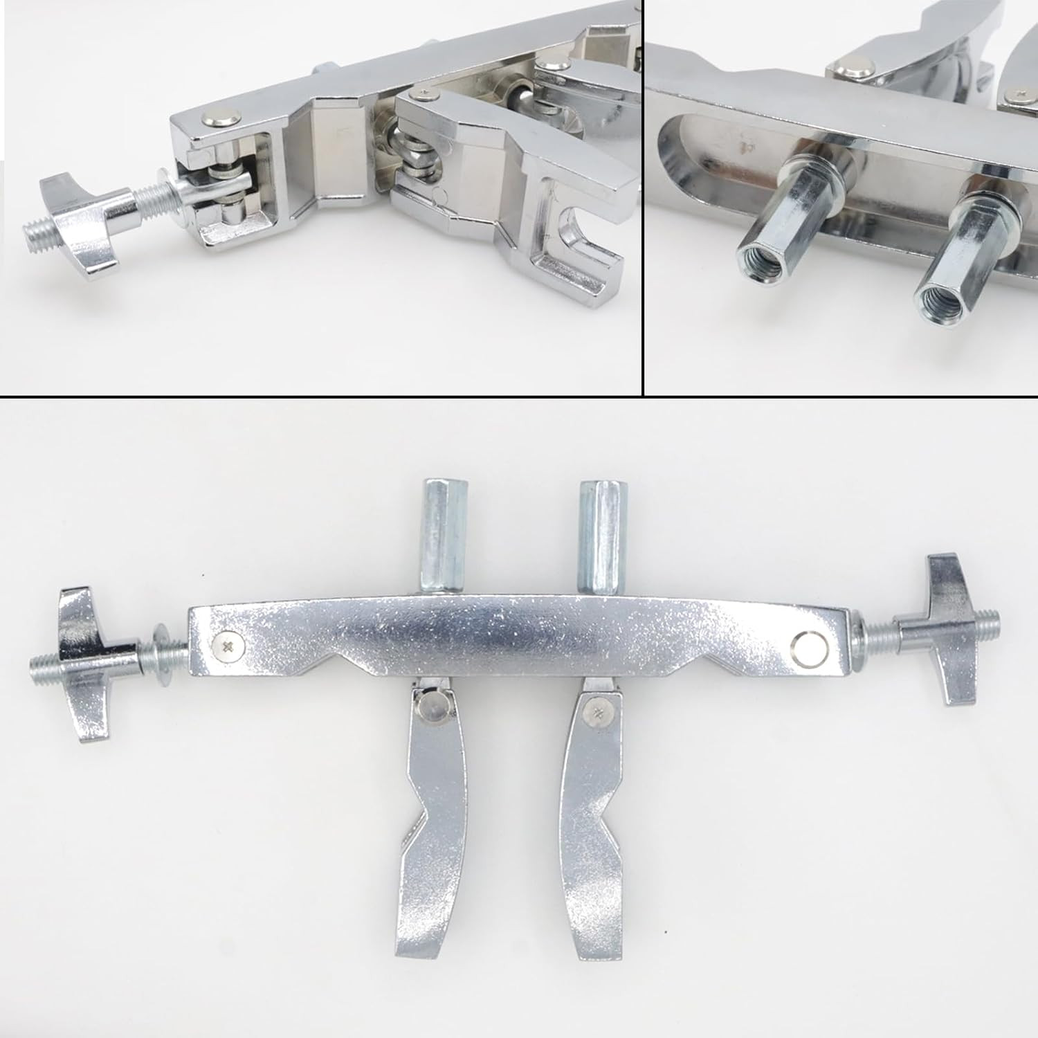 Cashbeat Silver Adjustable Multi-Clamp, Quick Release Cymbal Stand Mount Holder