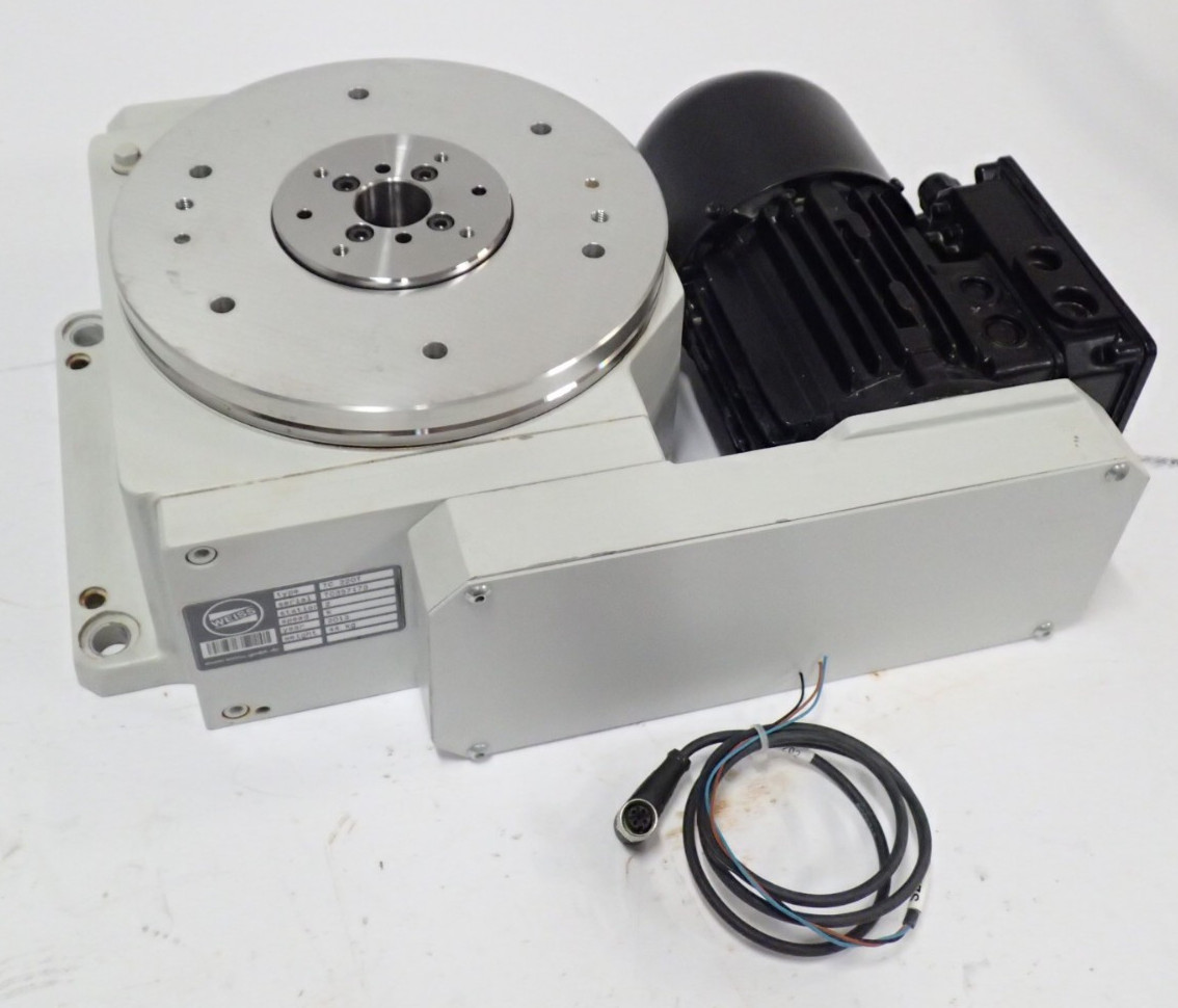 WEISS TC 220T ROTARY INDEXING TABLE 2 STATION K SPEED 5.5AZKA 63L-8T B14P120 MTR