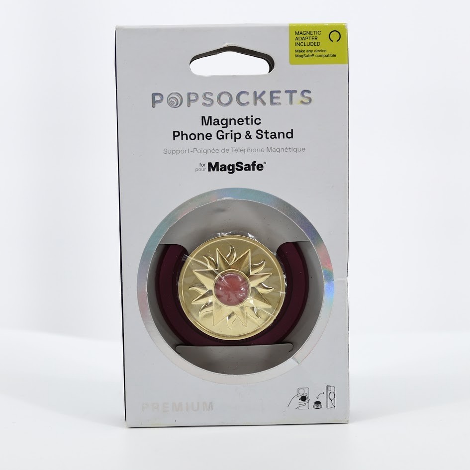 PopSockets Magnetic Phone Grip with MagSafe Magnetic Ring - Enamel Sun Jewel